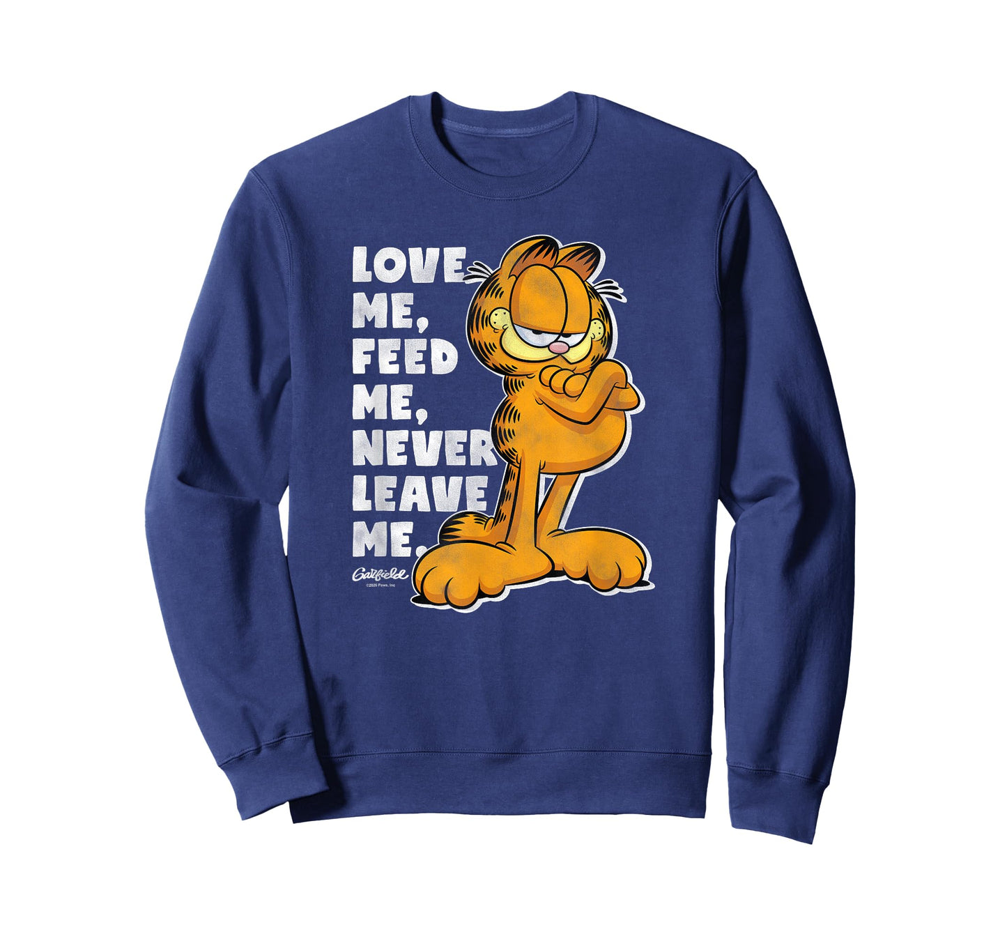 Garfield Love Me Feed Me Never Leave Me Funny Cat Cartoon T-Shirt