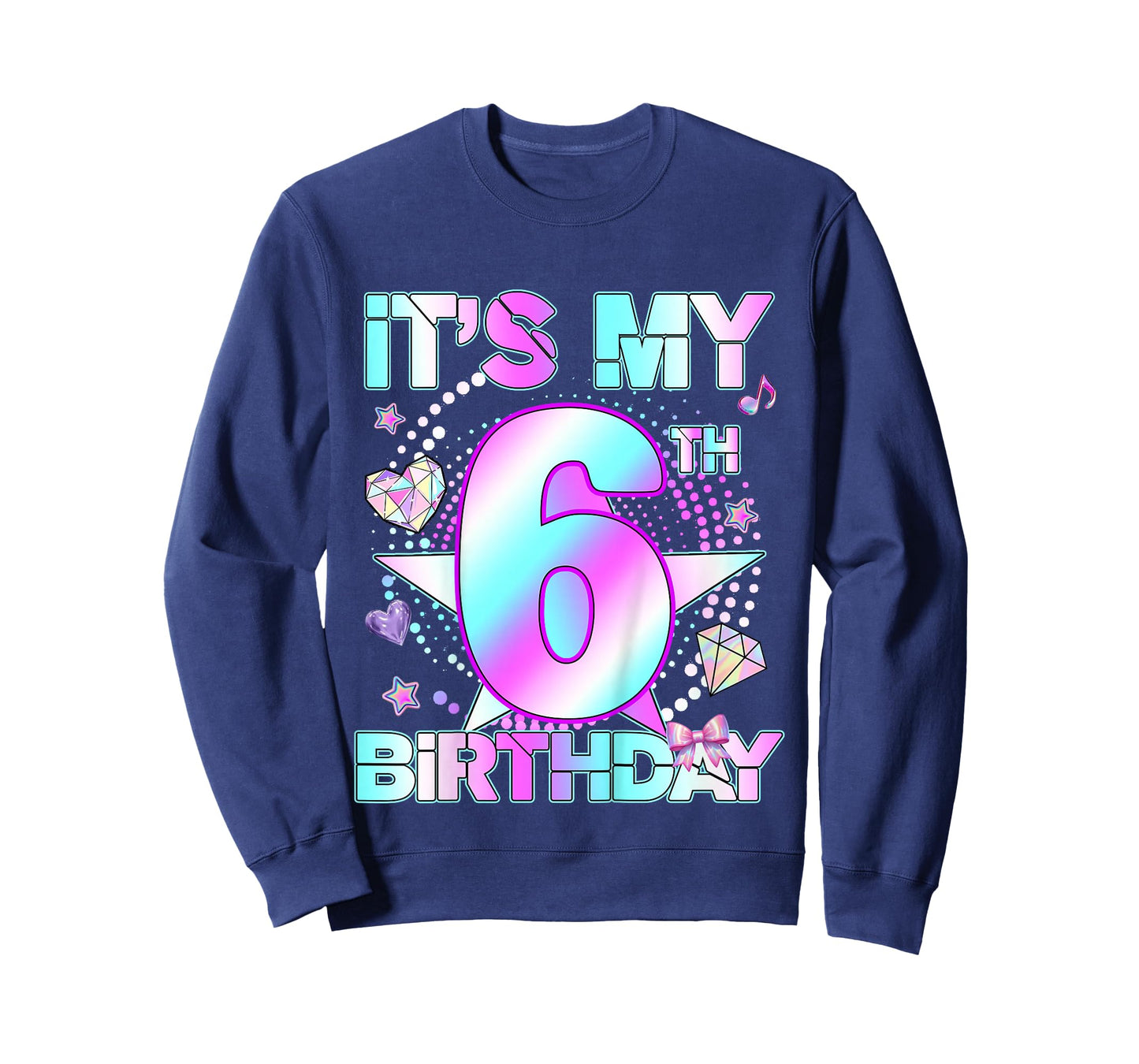 6 Years Old Birthday Kpop Kids Toddler 6th Birthday Girl T-Shirt