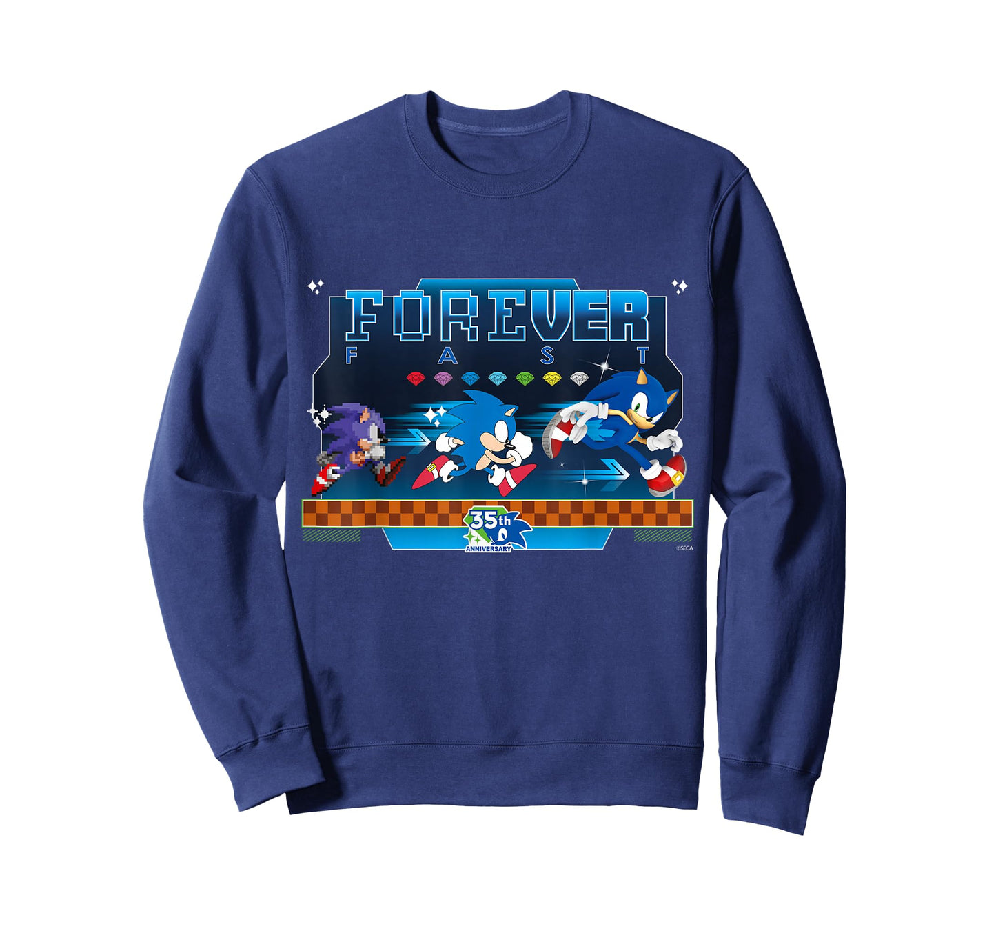 Sonic The Hedgehog 35th Anniversary Forever Fast Evolution T-Shirt