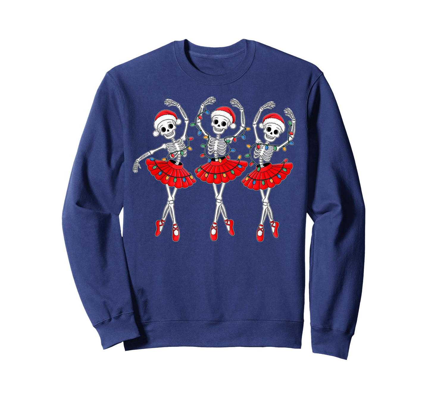 Skeleton Ballerina Ballet Dance Christmas Women Girls Kids T-Shirt
