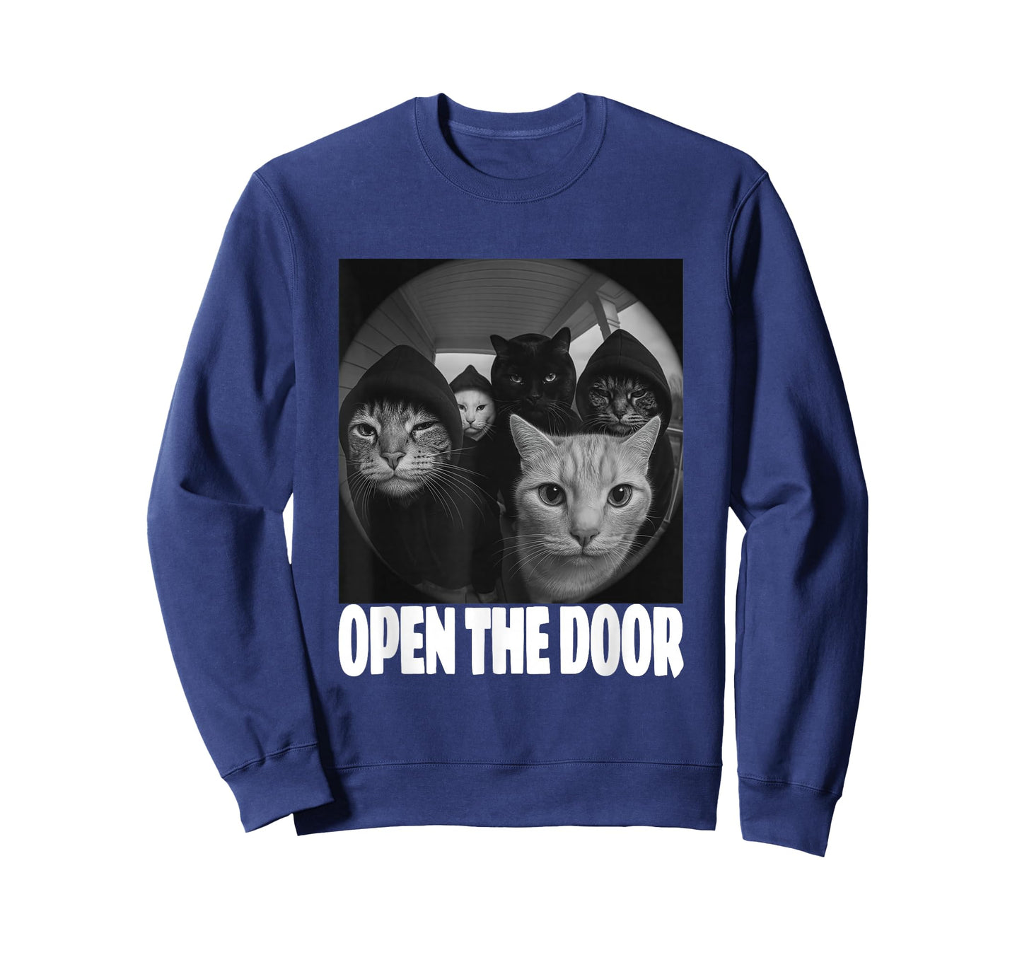 Funny Cats Gang Open The Door Meme Cat Lovers Outfit T-Shirt