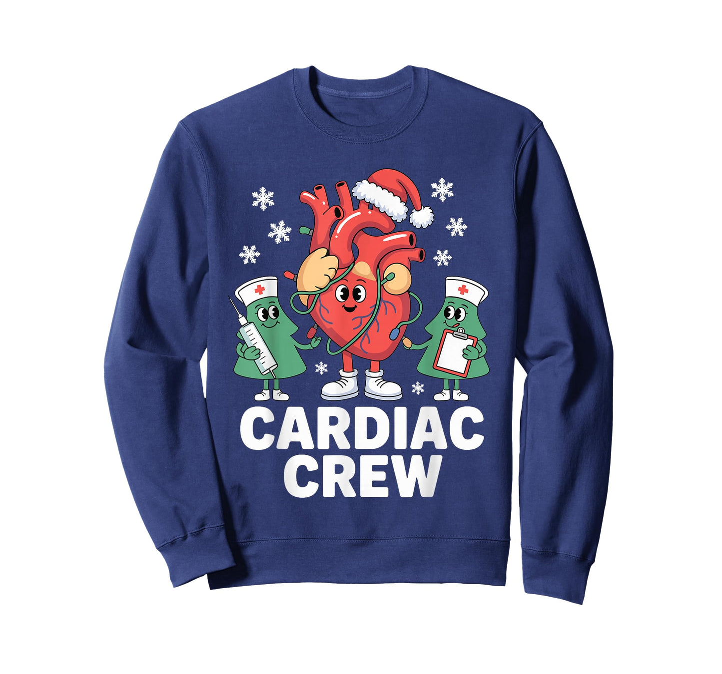 Funny Cardiac Crew Christmas Xmas Nurse Techs Cardiology T-Shirt