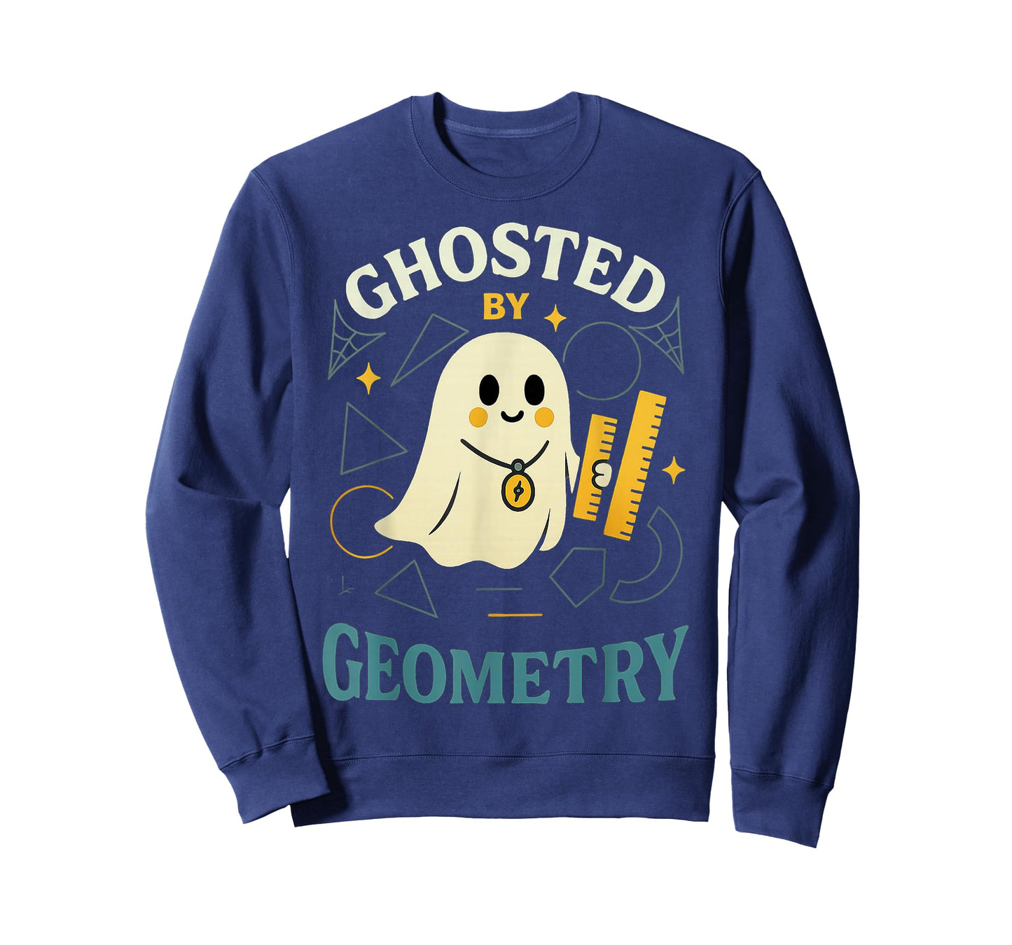 Ghosted by Geometry Cute Halloween Math Teacher Design T-Shirt
