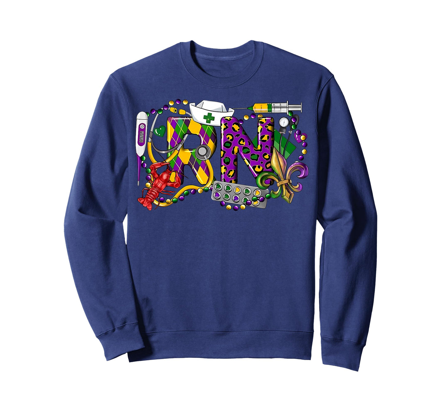Mardi Gras RN Nurse New Orleans Nursing Festival Party T-Shirt