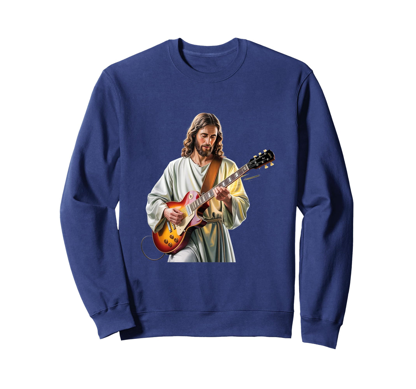 Jesus Rocks with Guitar - Funny Christian Rocks Church T-Shirt