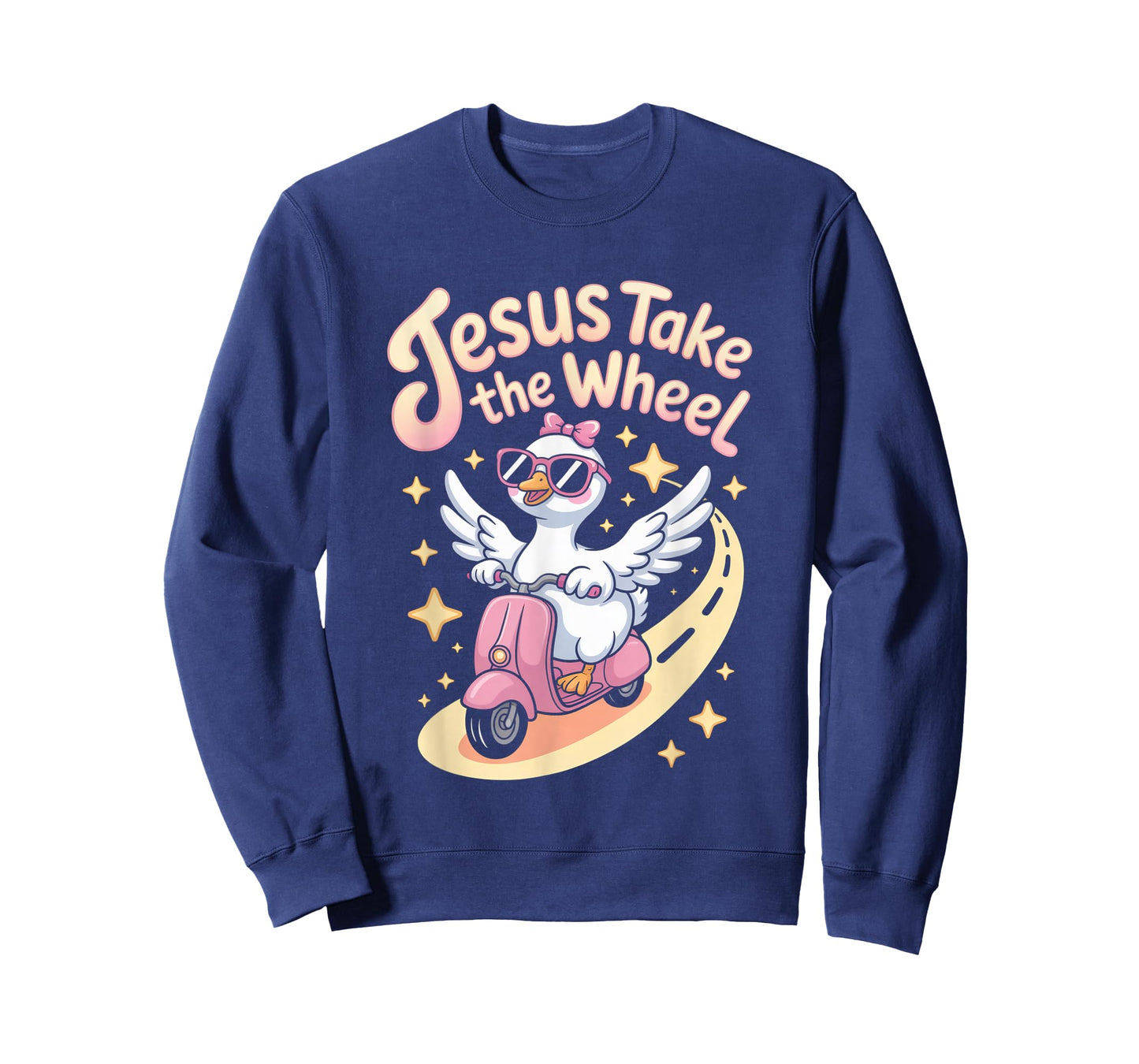 Jesus Take The Wheel Faith Christian Catholic Goose Cute T-Shirt