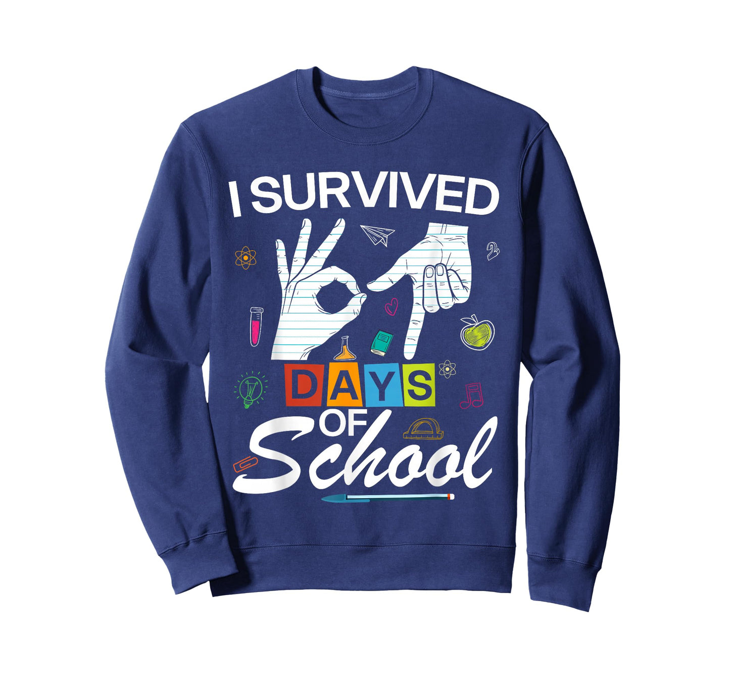 I Survived 6 7 Days of School with Hands Funny Meme 67 T-Shirt