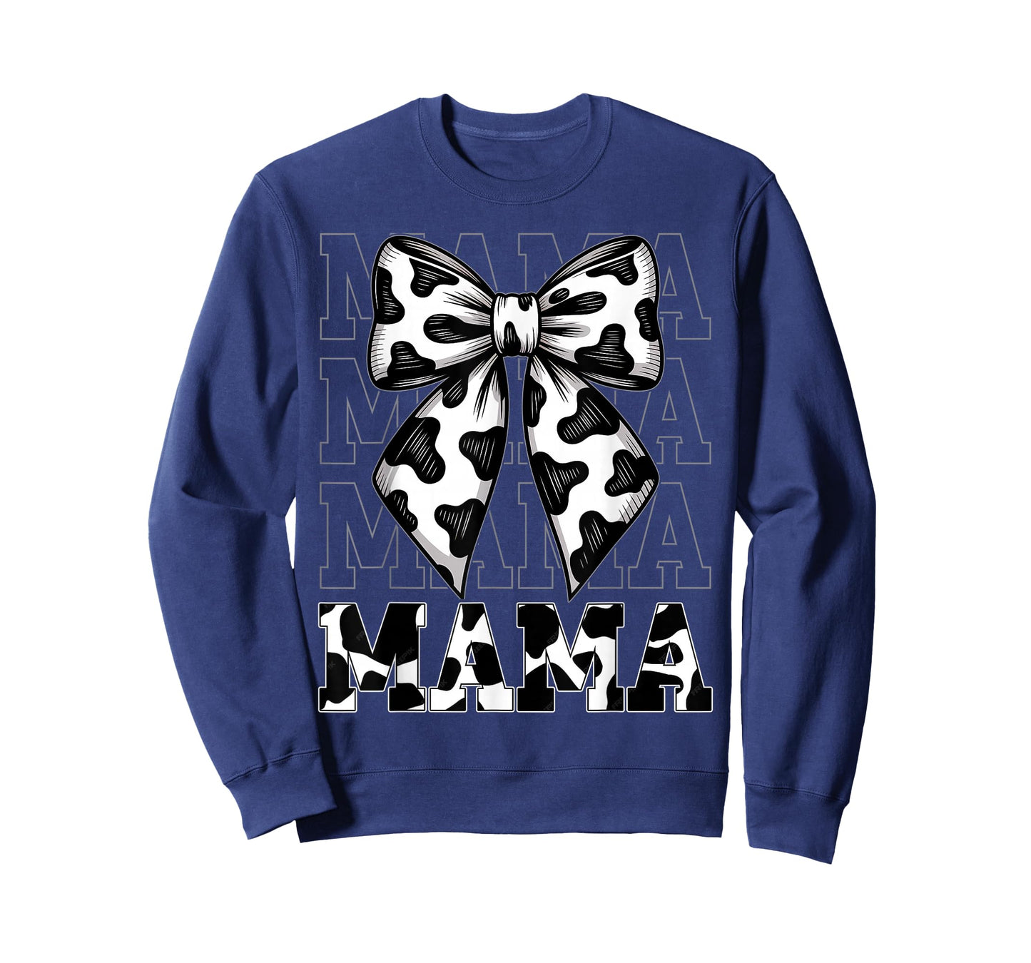 Mama Cow Print Coquette Bow Mother's Day Western Mom Women T-Shirt