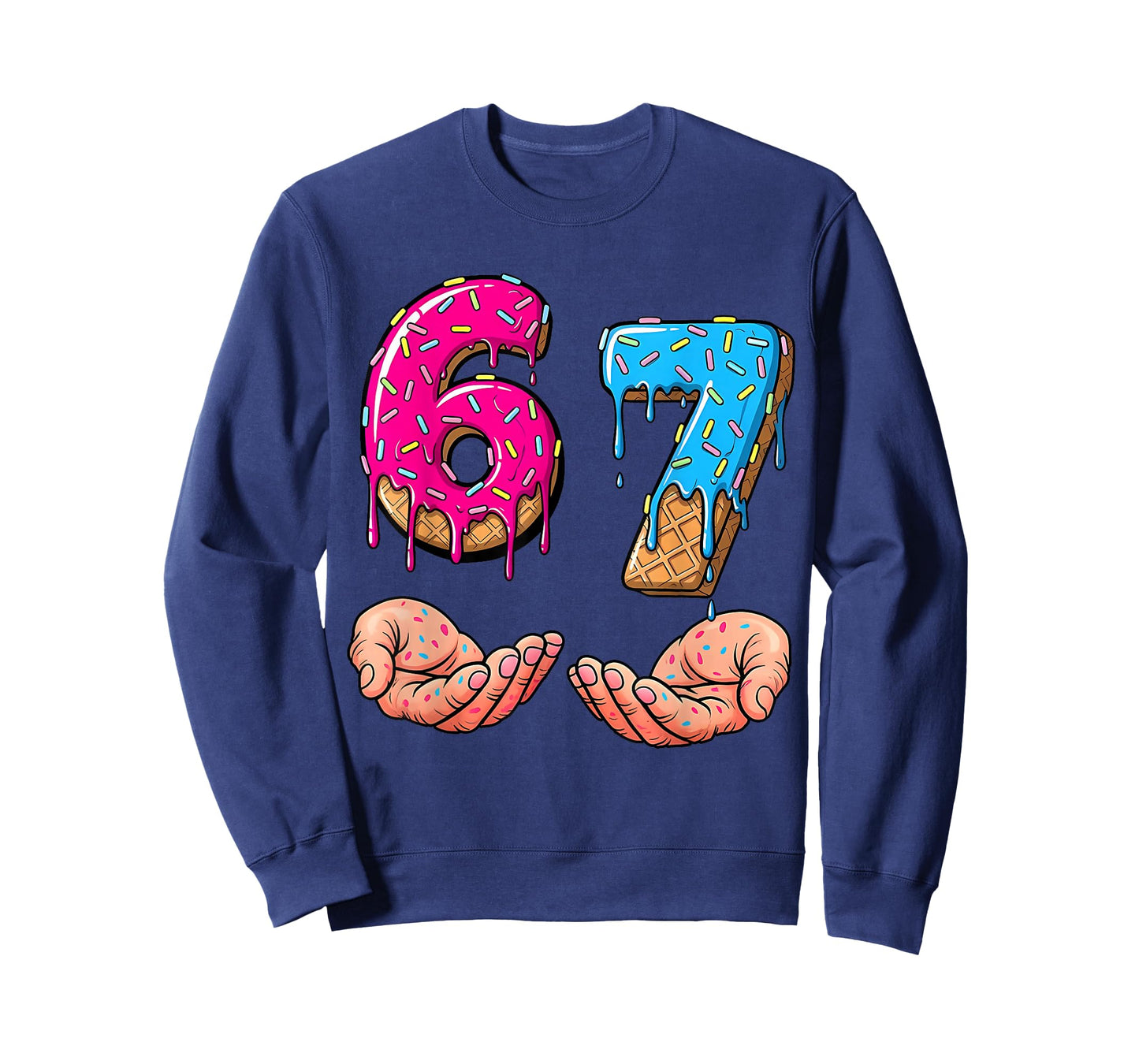 67 6 7 Meme Ice Cream Drip Funny Gen Alpha Slang Trending T-Shirt