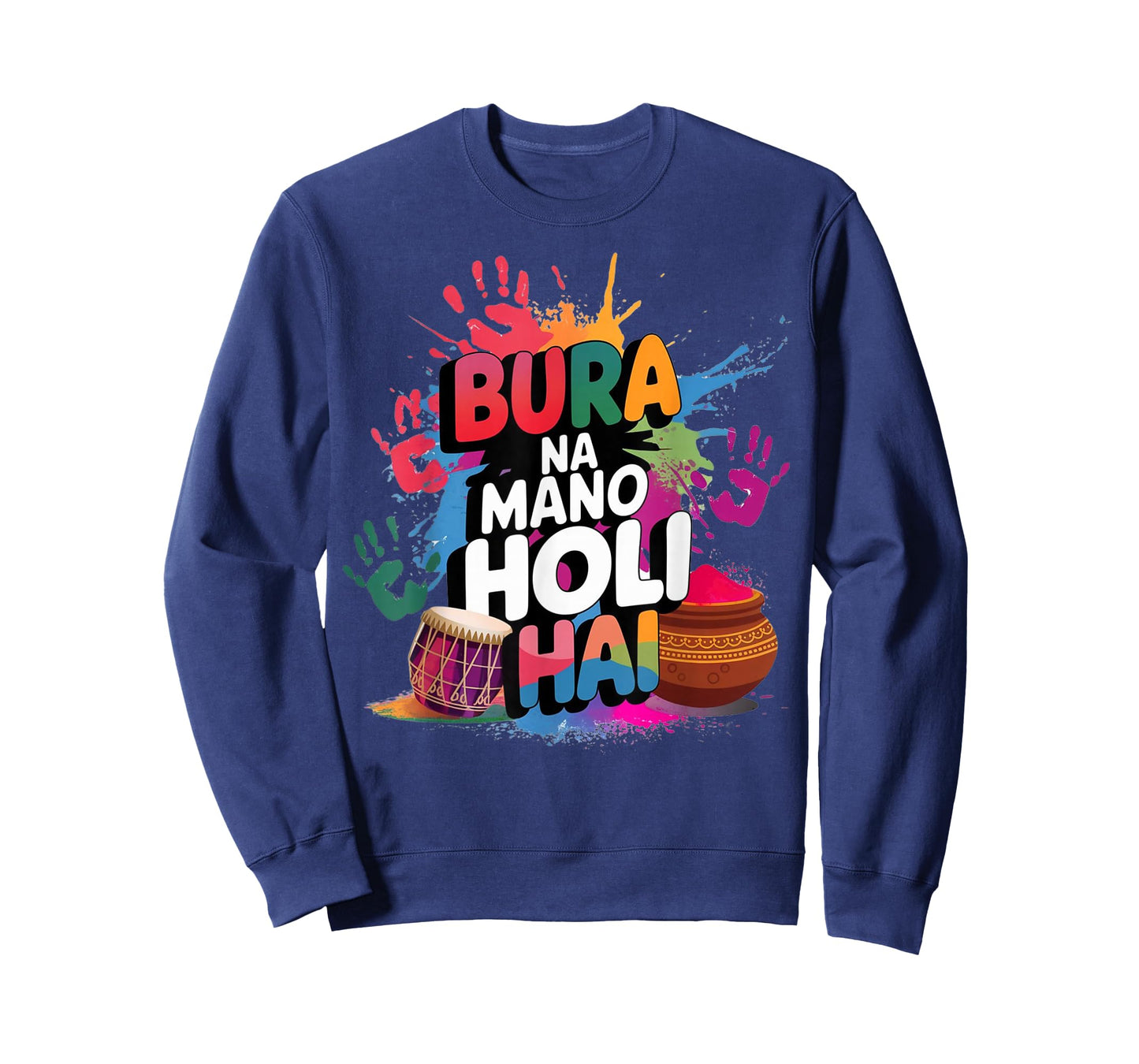 Color Splash Bura Na Mano Holi Hai Festival Vibes Print Arts T-Shirt