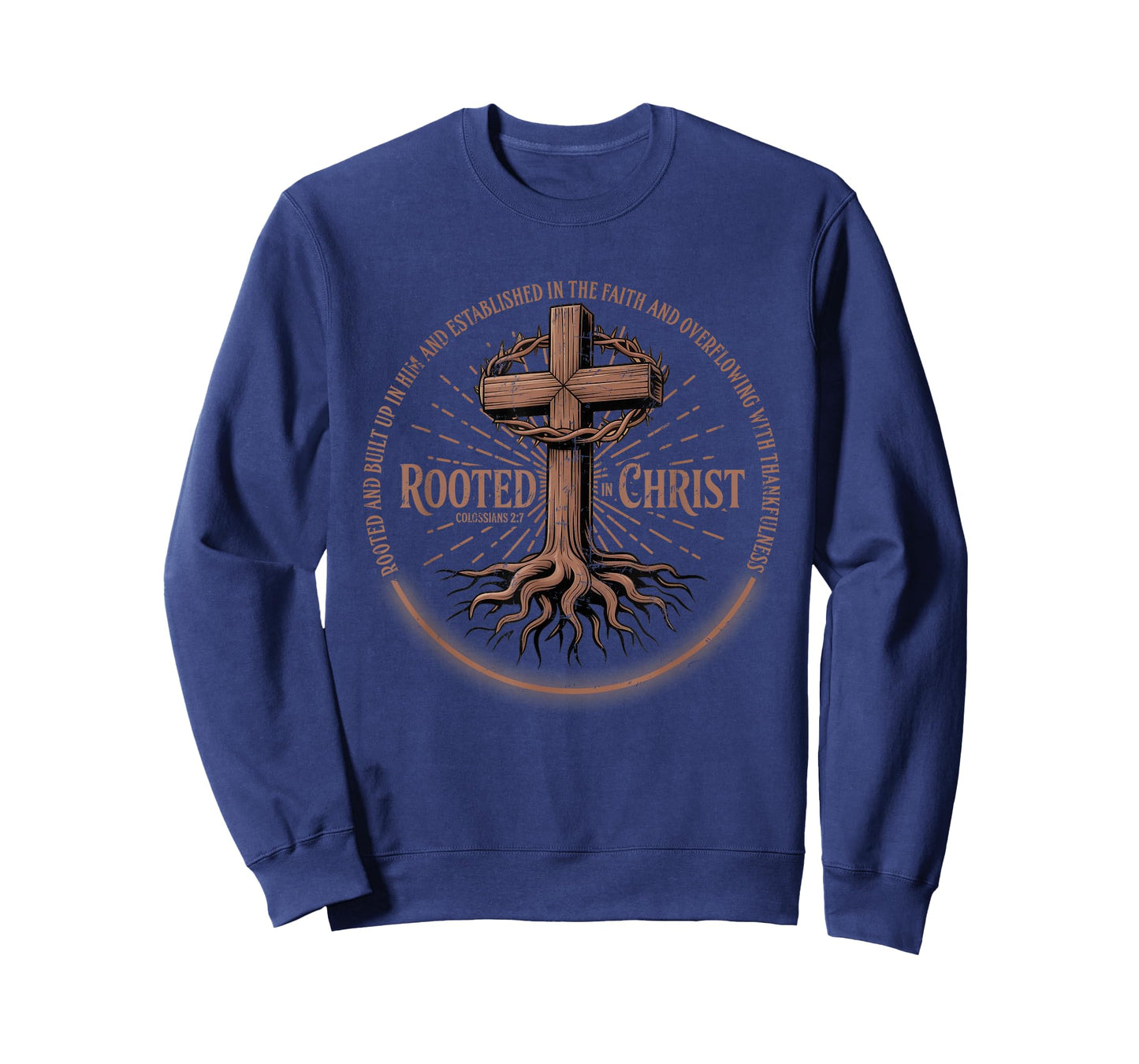 Rooted in Christ Tee, Jesus Tee, Vintage Cross Christian T-Shirt