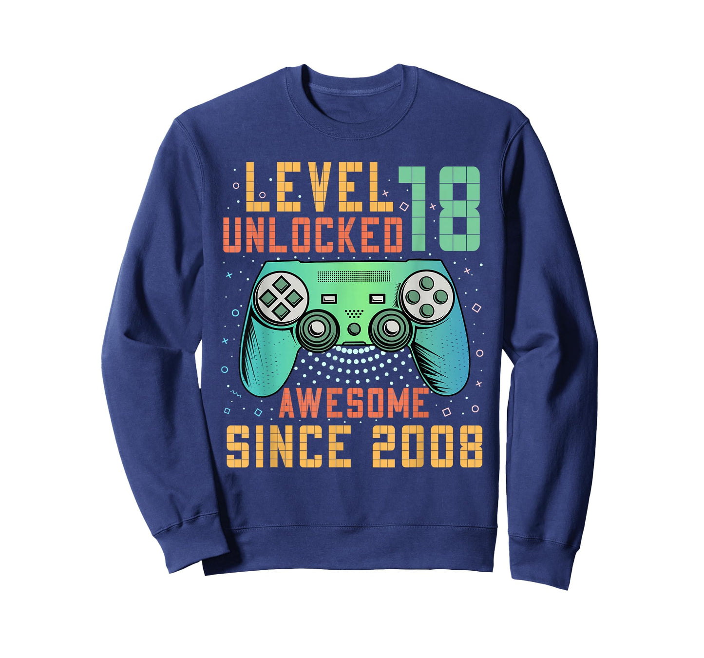 Level 18 Unlocked Awesome Since 2008 18th Birthday Boy T-Shirt