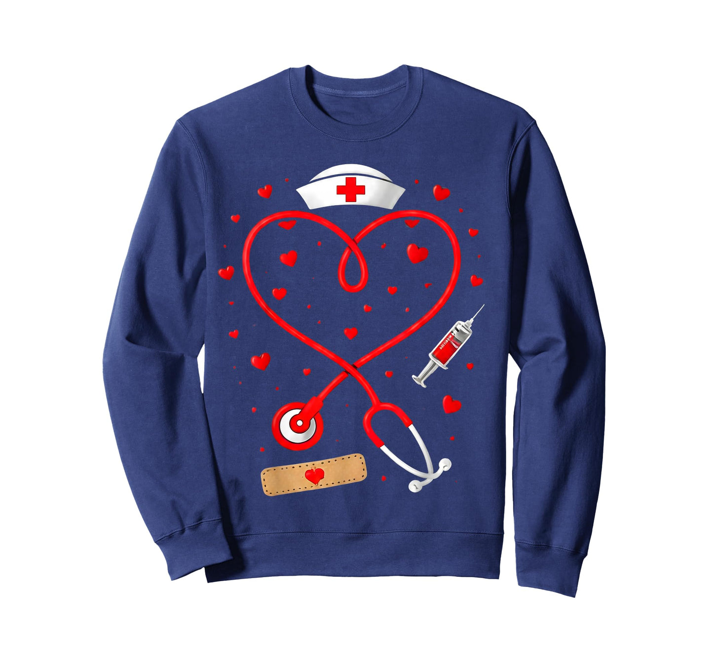 Cute Stethoscope Heart Design for Nurse Valentine Days Nurse T-Shirt