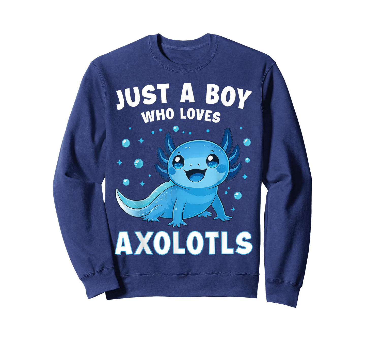 Just A Boy Who Loves Axolotls Boys Kids Kawaii Axolotl Lover T-Shirt