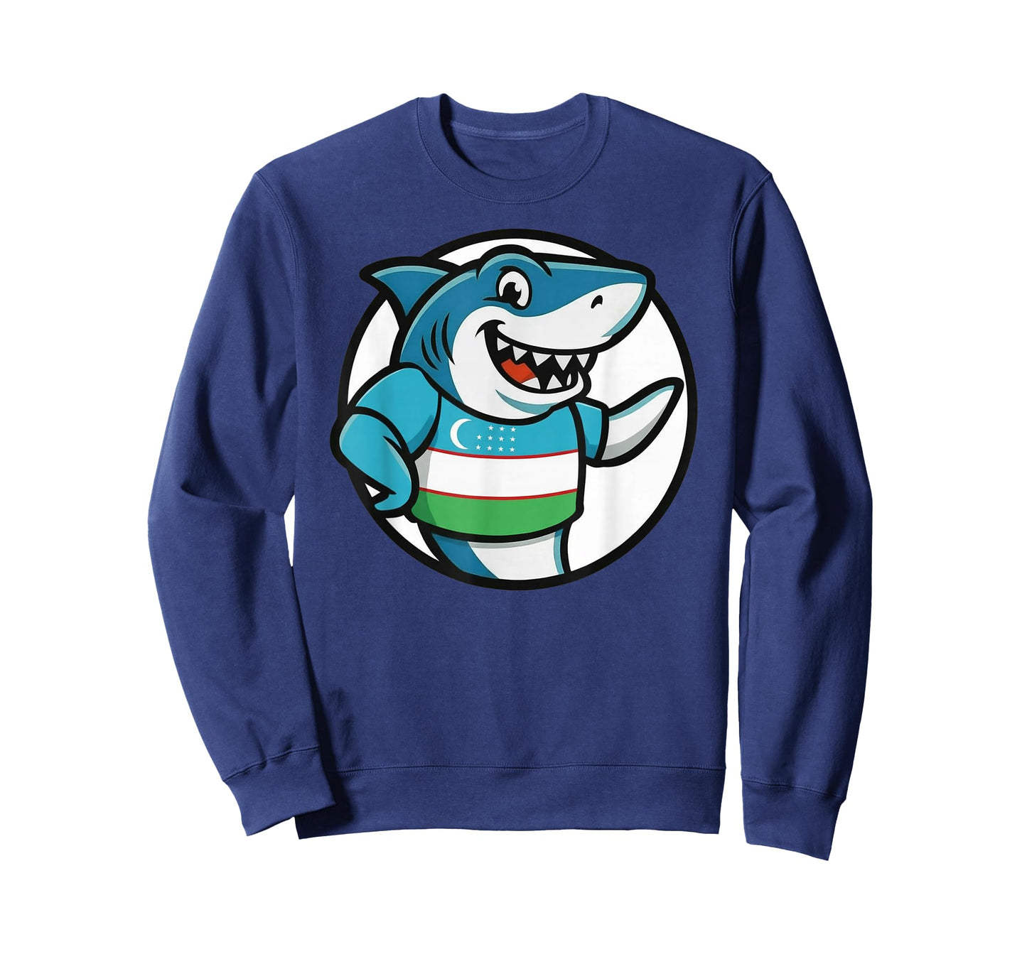 Uzbekistan Flag Shark Funny Uzbek T-Shirt