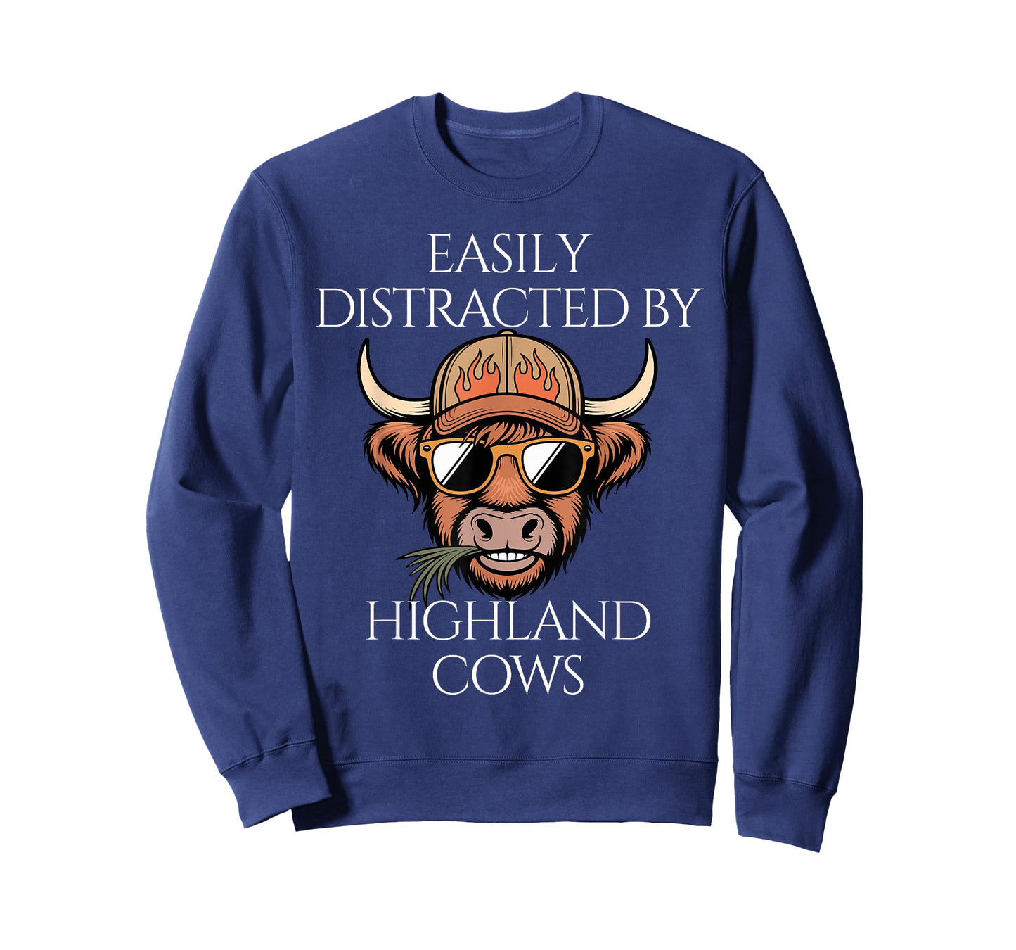 Easily Distracted by Highland Cows Cute Cattle Lover Farmers T-Shirt