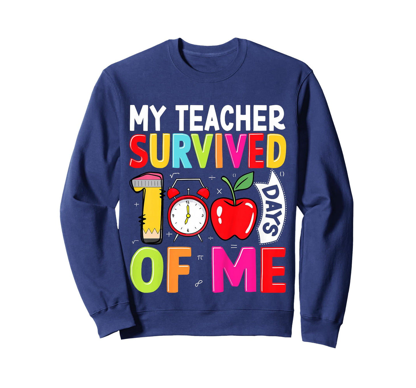 100th Day of School My Teacher Survived 100 Days of Me Boys T-Shirt
