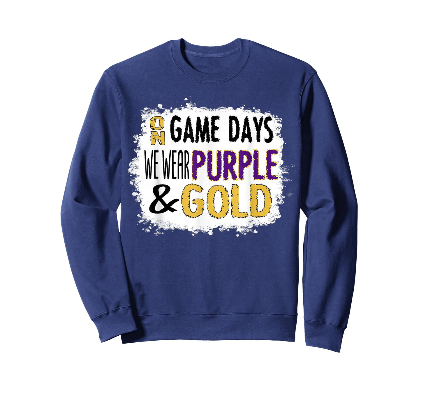 Retro Purple and Gold School or College Sport Game Day Group T-Shirt
