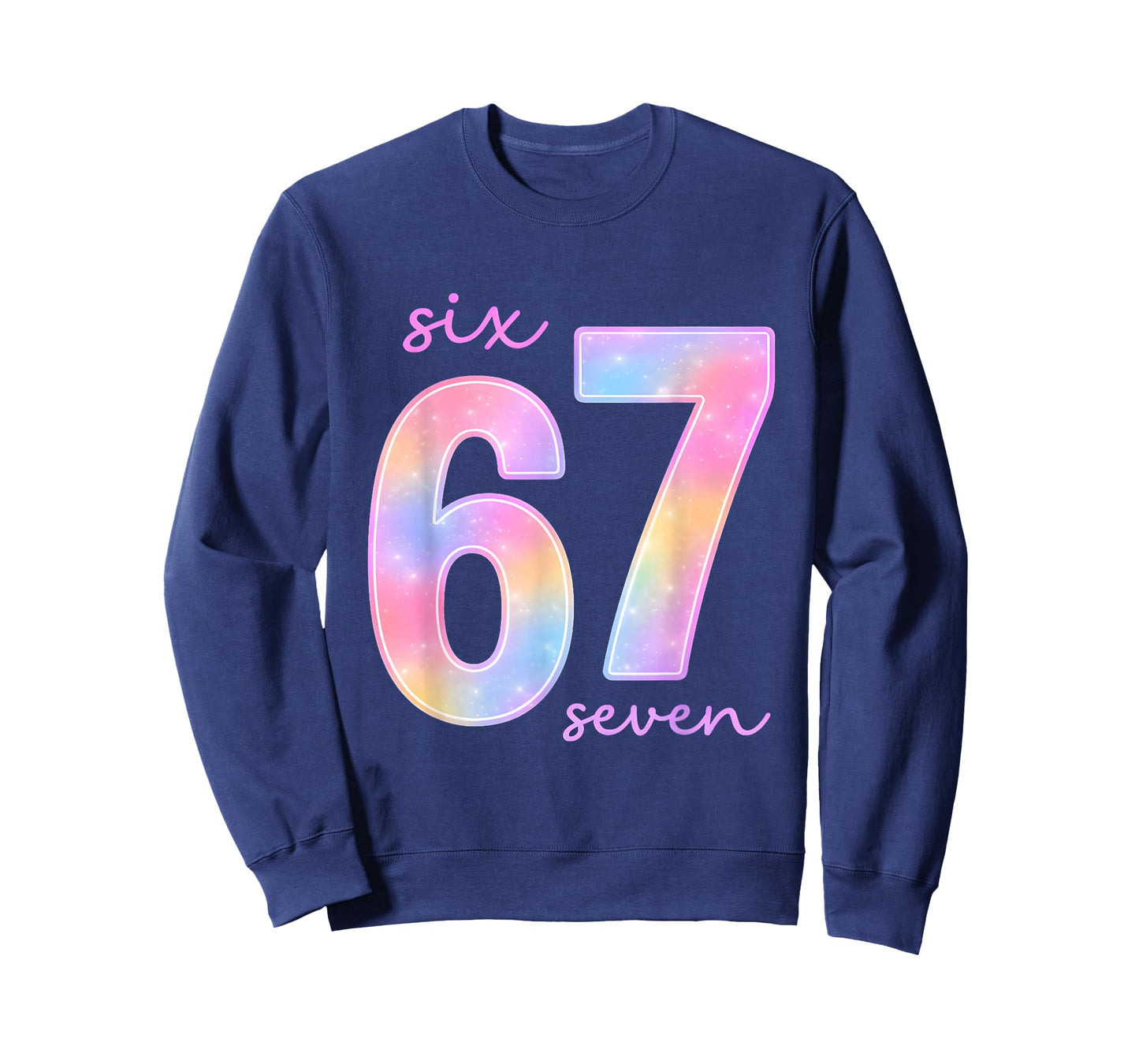 Funny Six Seven 6 7 Meme Gen Alpha Slang 67 Kids Girls T-Shirt