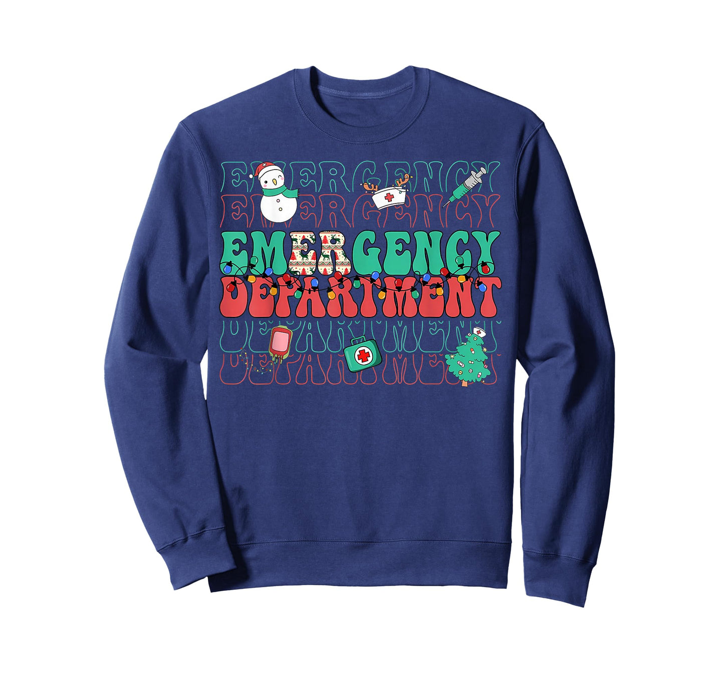 Emergency Department Christmas ER Nurse Xmas Nursing T-Shirt