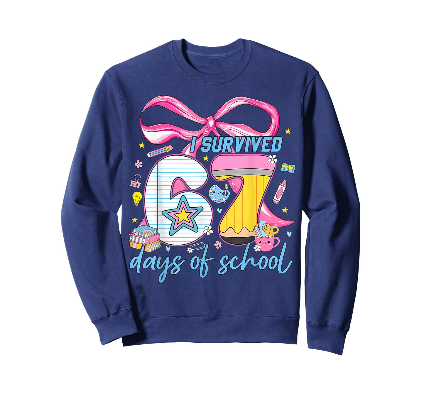 I Survived 67 Days of School Funny Meme Kid Teacher Boy Girl T-Shirt