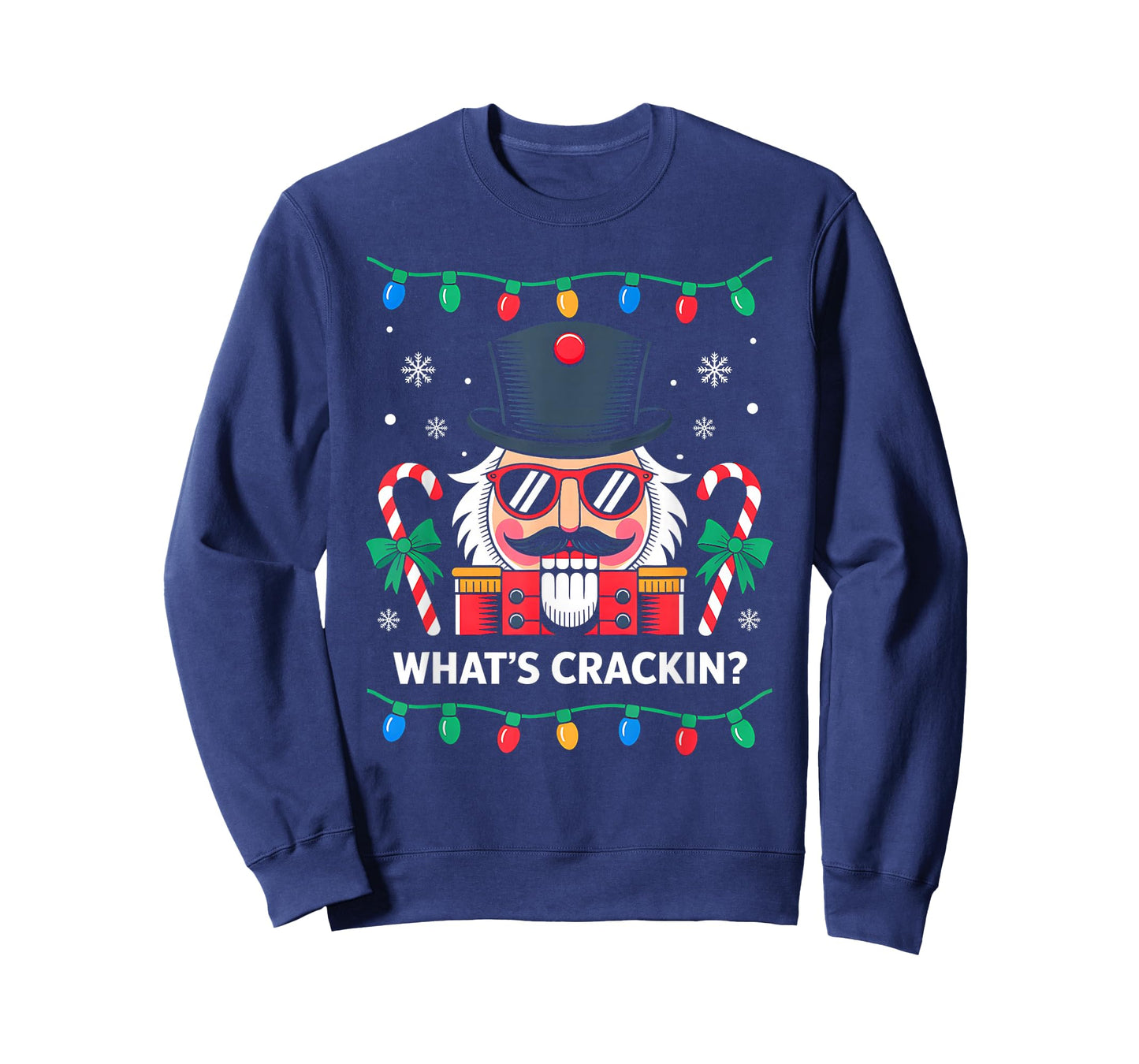 Funny Christmas Nutcracker What's Crackin Family Xmas Lights T-Shirt