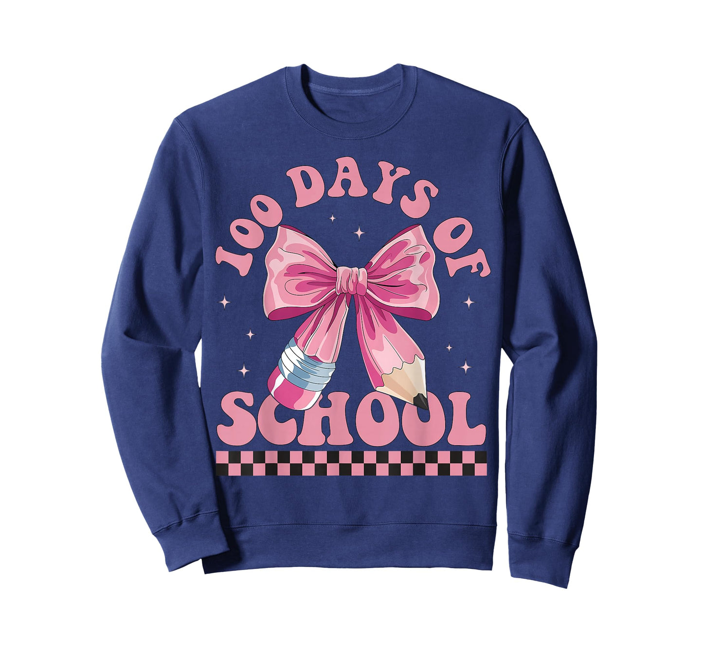 Happy 100 Days of School Pink Bow Teacher Kids T-Shirt