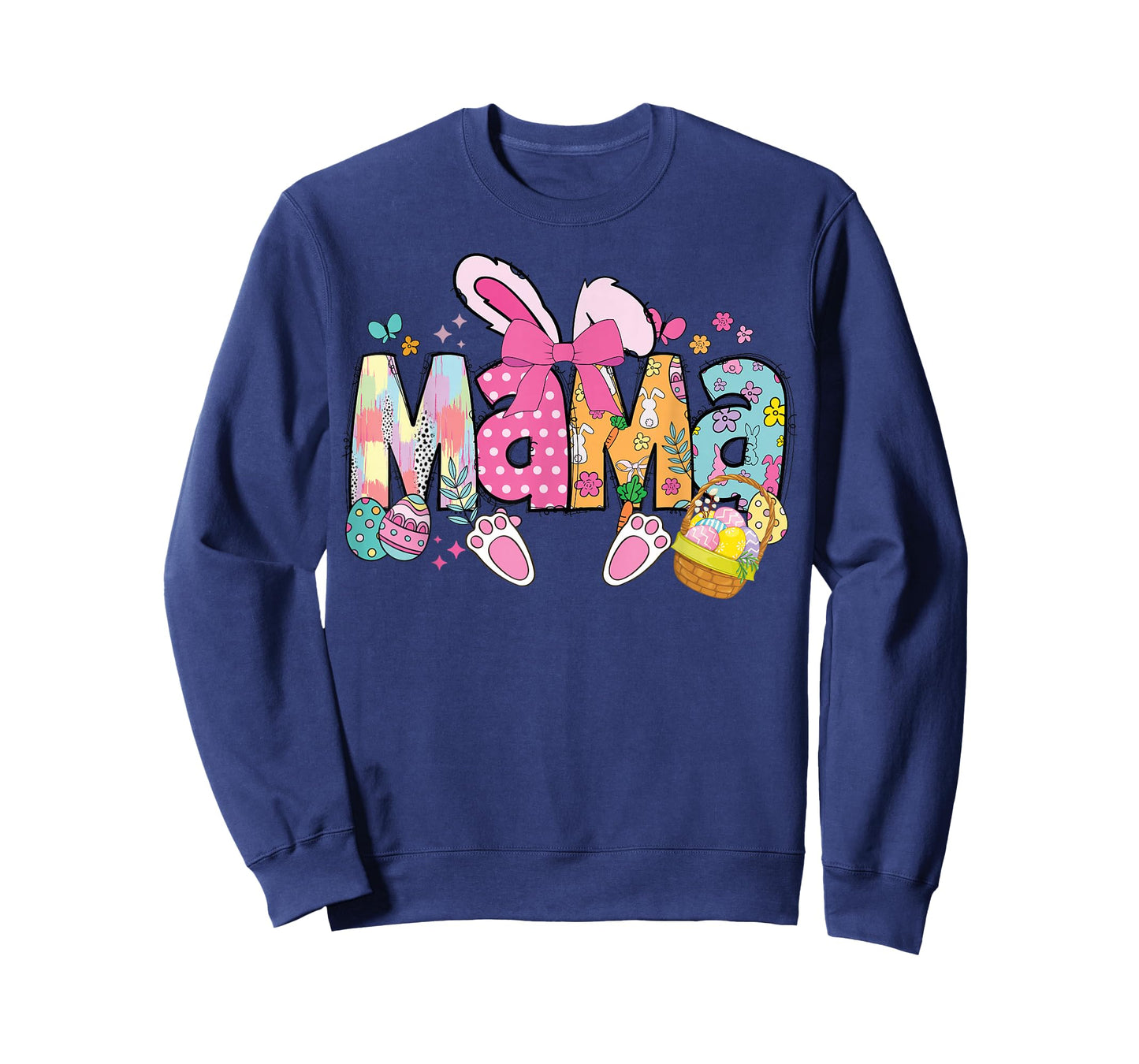 Mama Coquette Bow Bunny Easter Funny Mom Mommy Happy Easter T-Shirt
