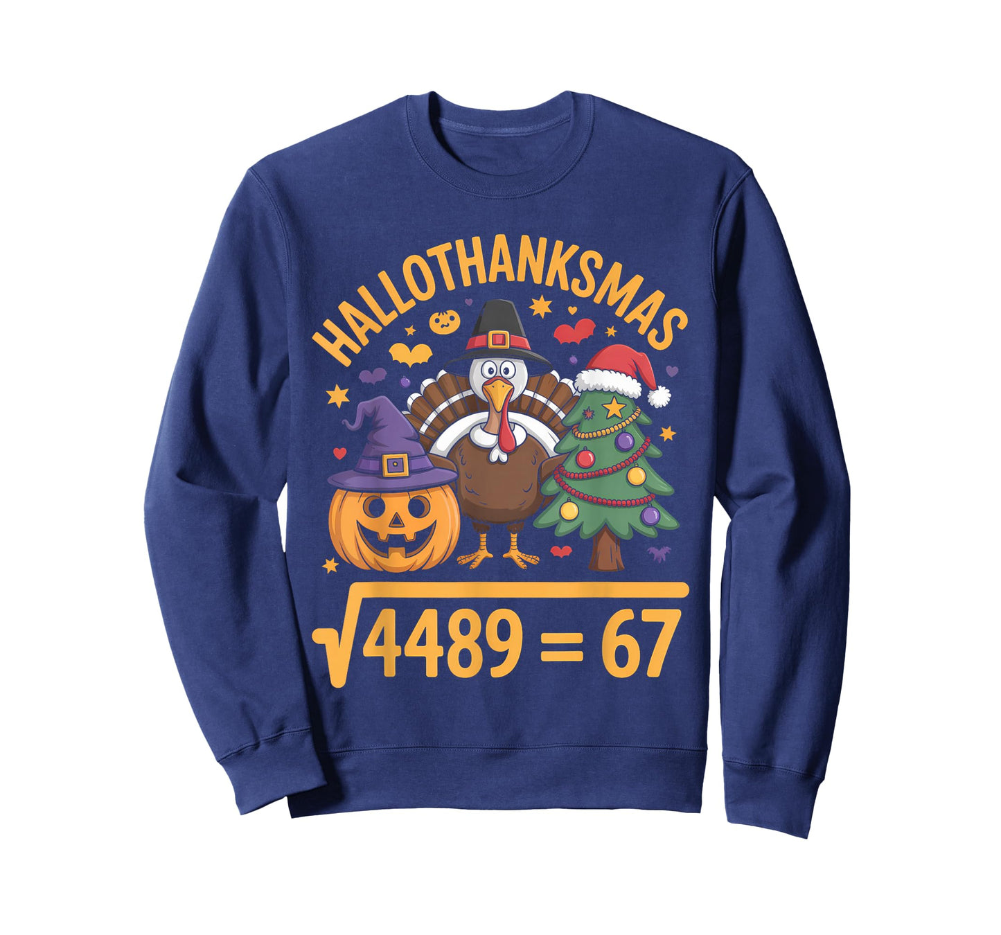 67 Meme Math Teacher Root 4489 Hallothanksmas Six Seven T-Shirt