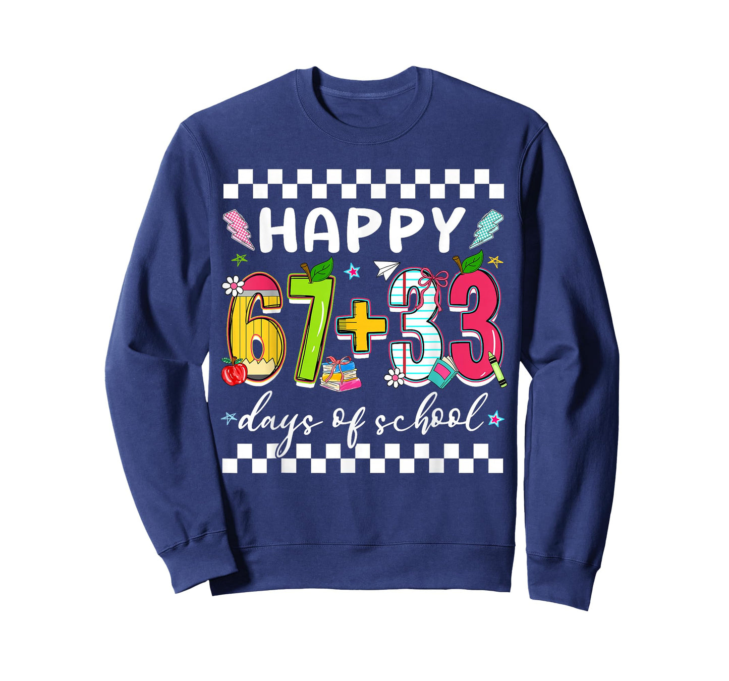 Happy 67 + 33 Days of School Funny 67 Meme Girl Kid Teacher T-Shirt