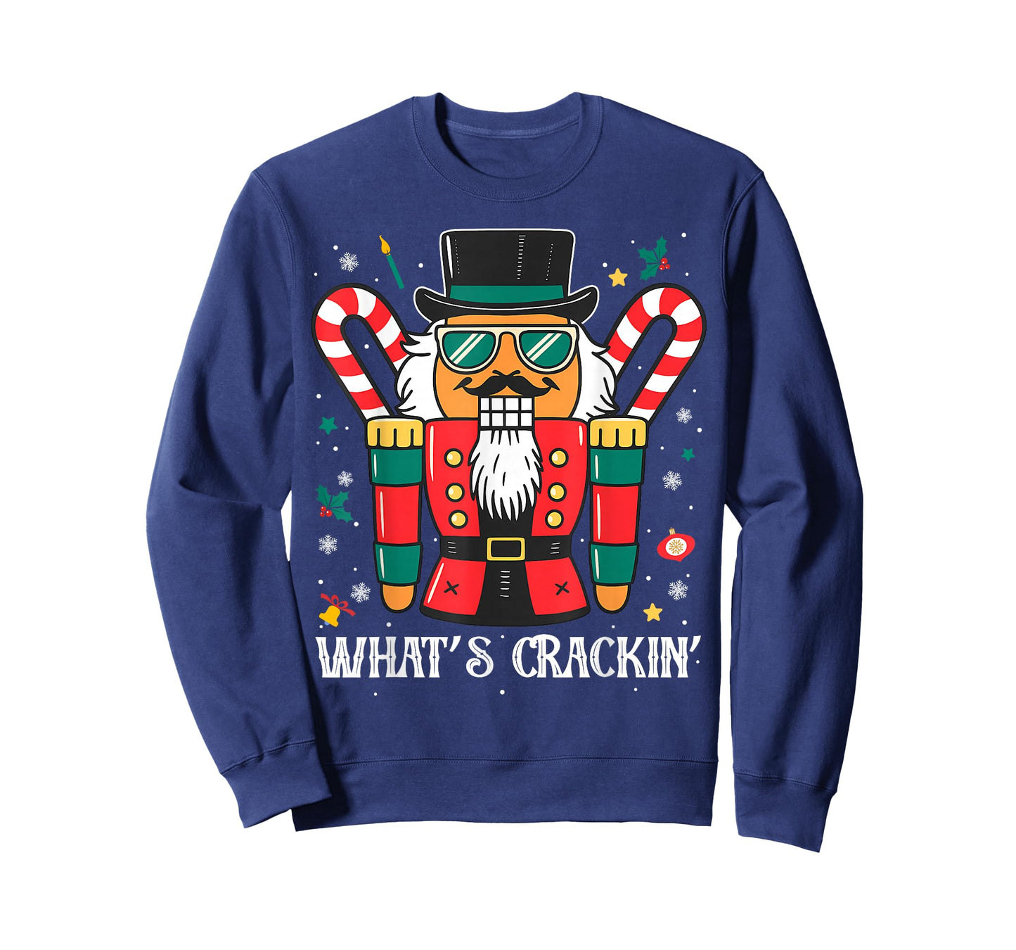 Christmas Nutcracker Whats Crackin Funny Xmas Men Women T-Shirt
