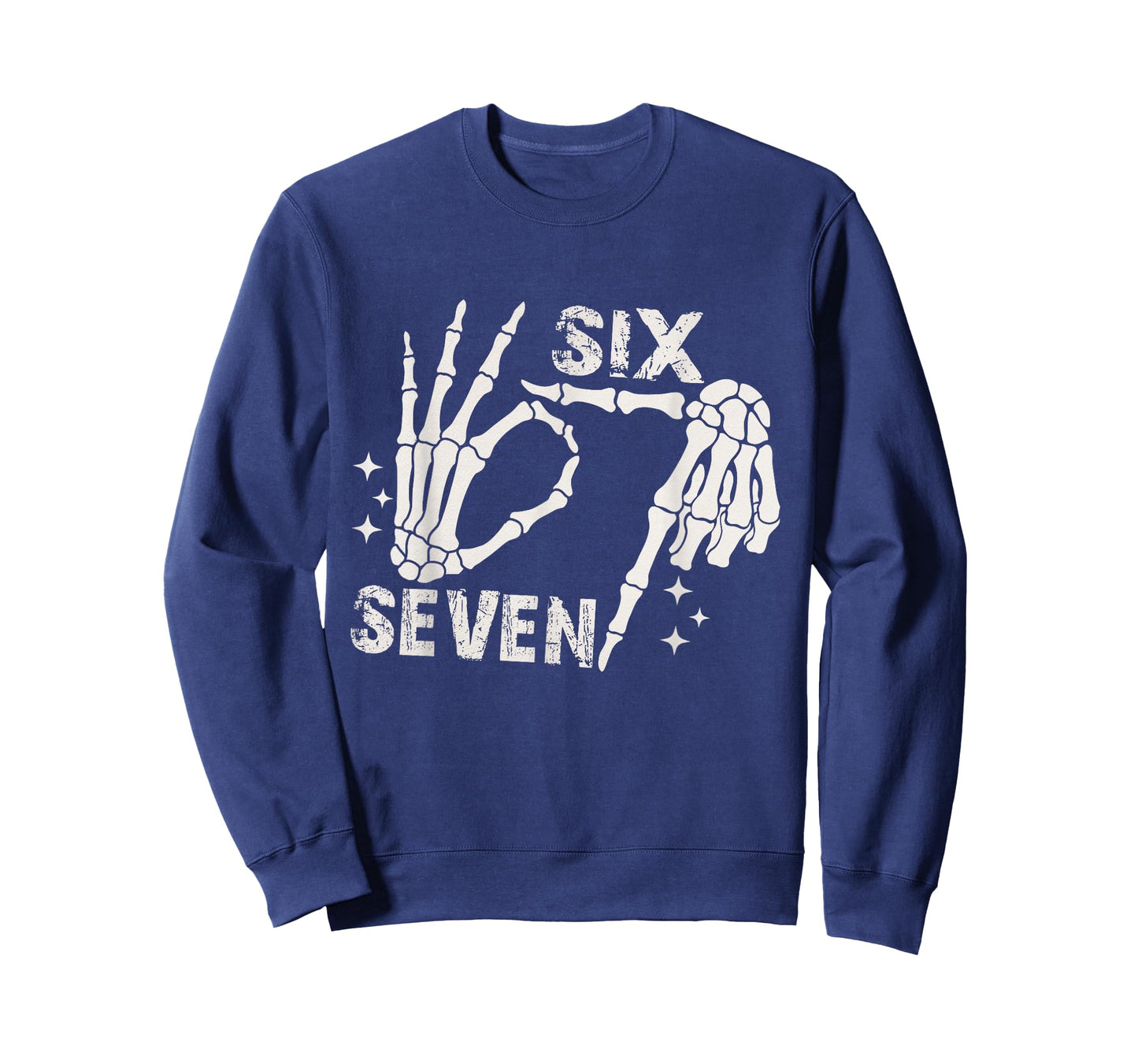 Six Seven 6 7 Meme Skeleton Hands Sign T-Shirt