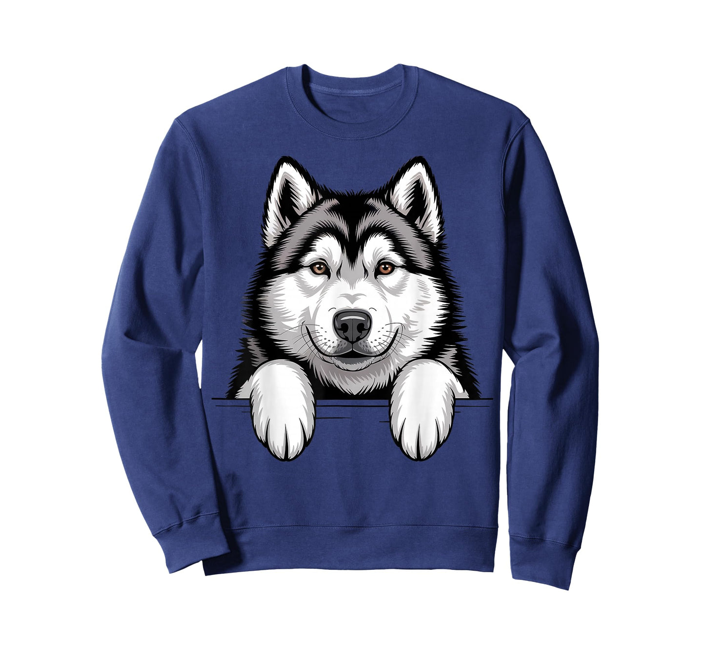Alaskan Malamute Funny Peeking Pocket Puppy Dog Lover T-Shirt