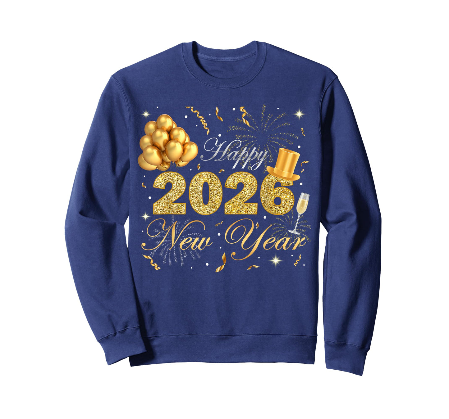 Happy New Year Eve Party 2026 Family Matching Costume T-Shirt