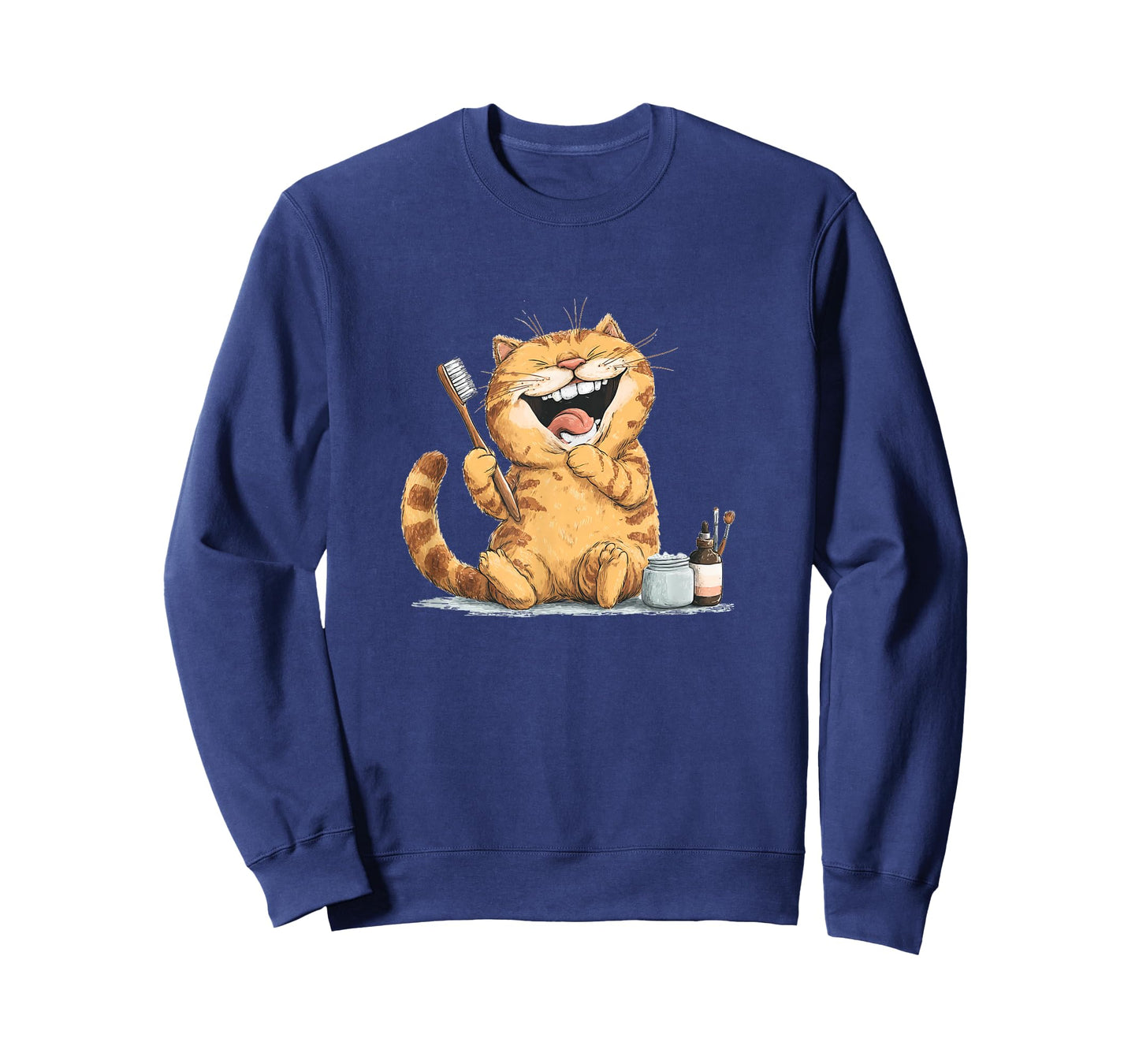 Excited Toothbrush Cat for Brushing and Oral Care Lovers T-Shirt