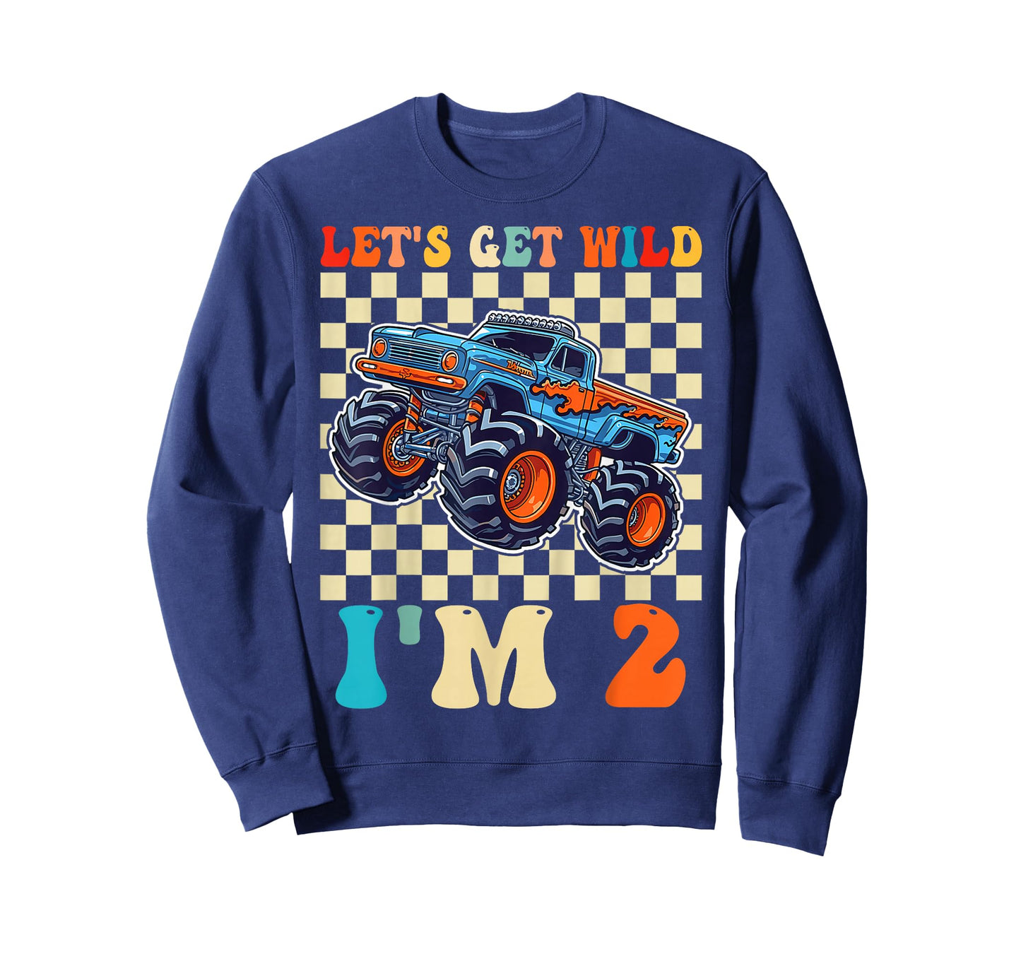 Birthday Wild Monster Truck 2 Year Old Boys 2nd Bday Kids T-Shirt