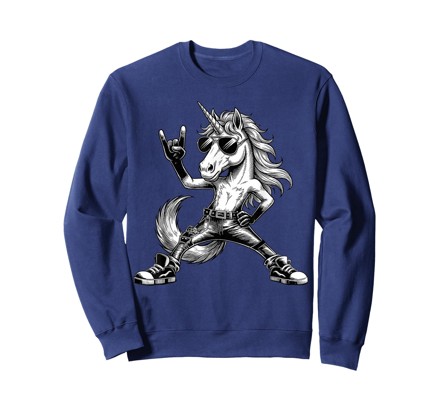 Retro Unicorn Rock Music Men Kids Women T-Shirt
