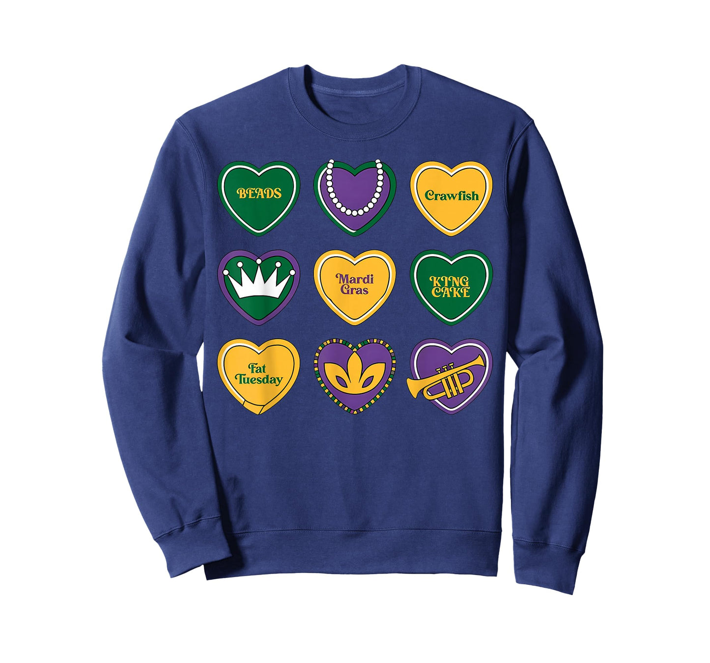 Mardi Gras Conversation Heart Candy Festival New Orleans T-Shirt