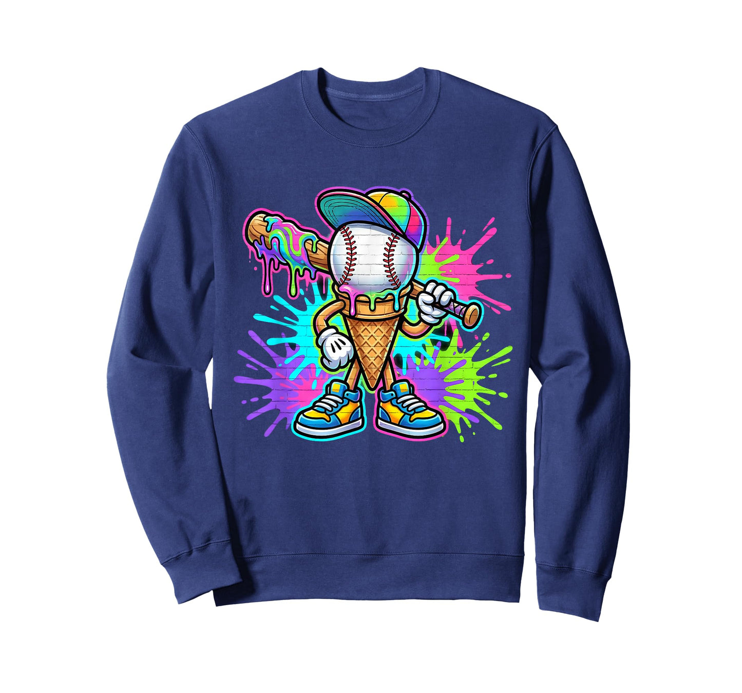 Baseball Boys Clothes for Boys Ice Cream Drip Baseball Stuff T-Shirt
