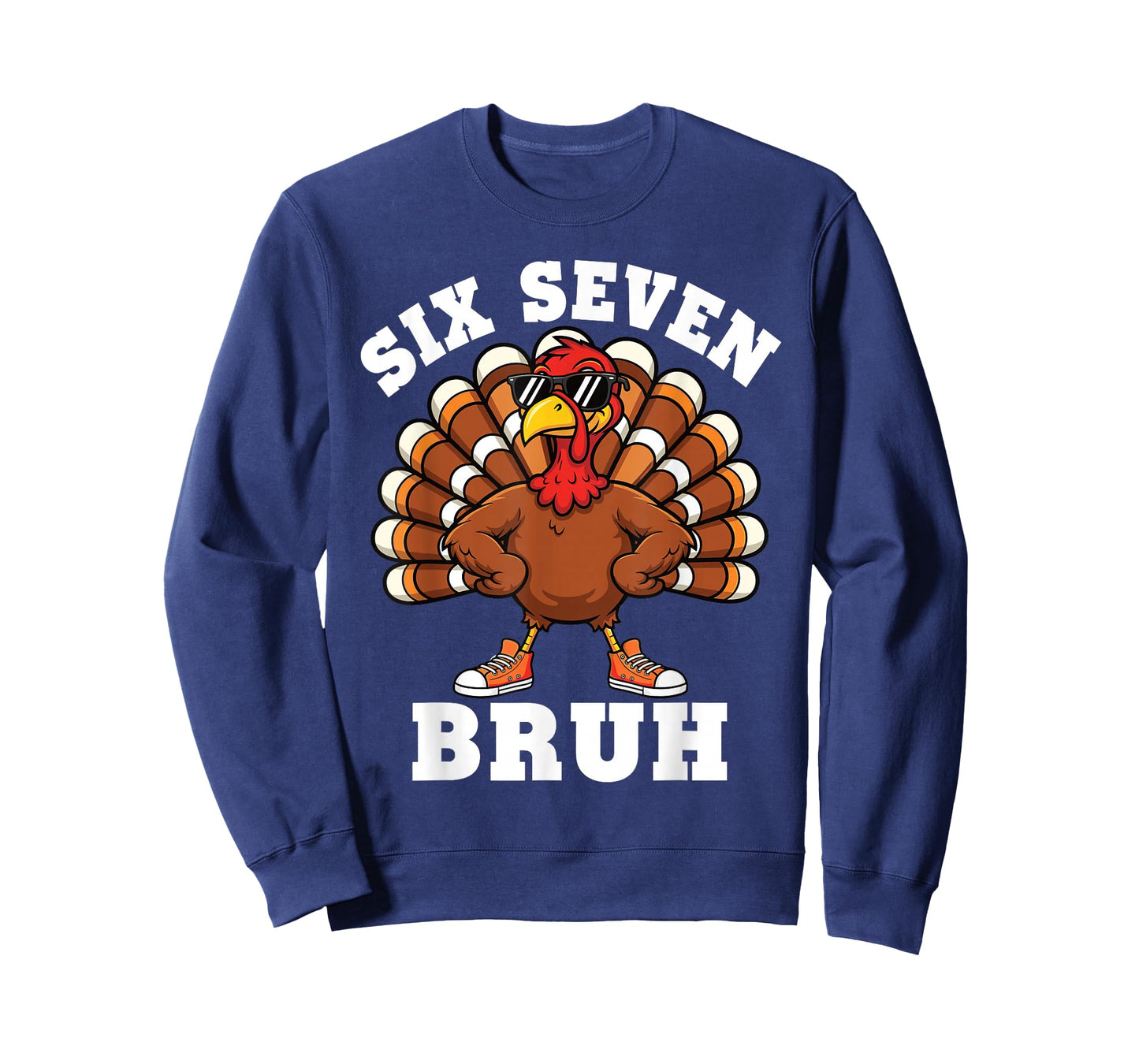 Six Seven Bruh 6 7 Meme Turkey Thanksgiving Boy Girl Kids T-Shirt