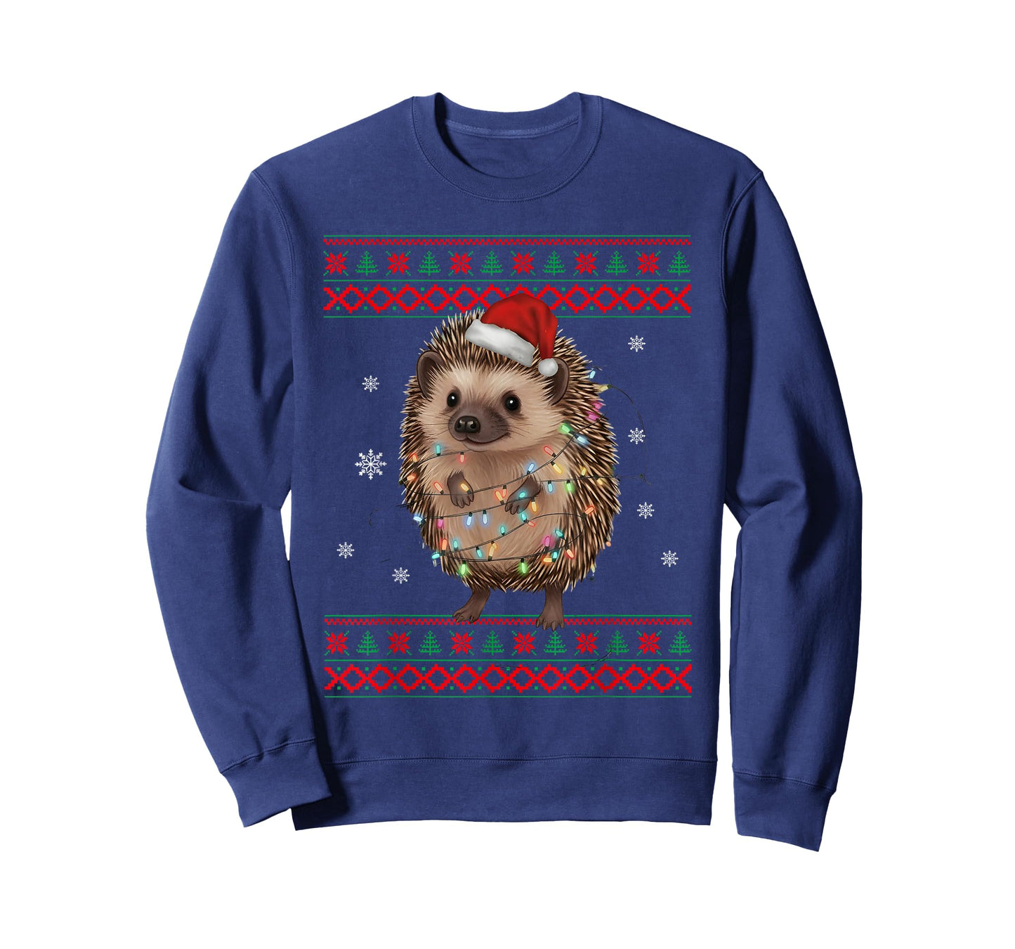 Hedgehog Christmas Sweater Hedgehog Christmas Tree Lights T-Shirt