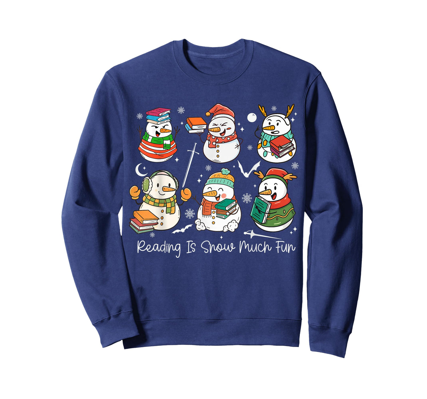 Reading is Snow Much Fun Cute Snowman Book Lover Christmas T-Shirt