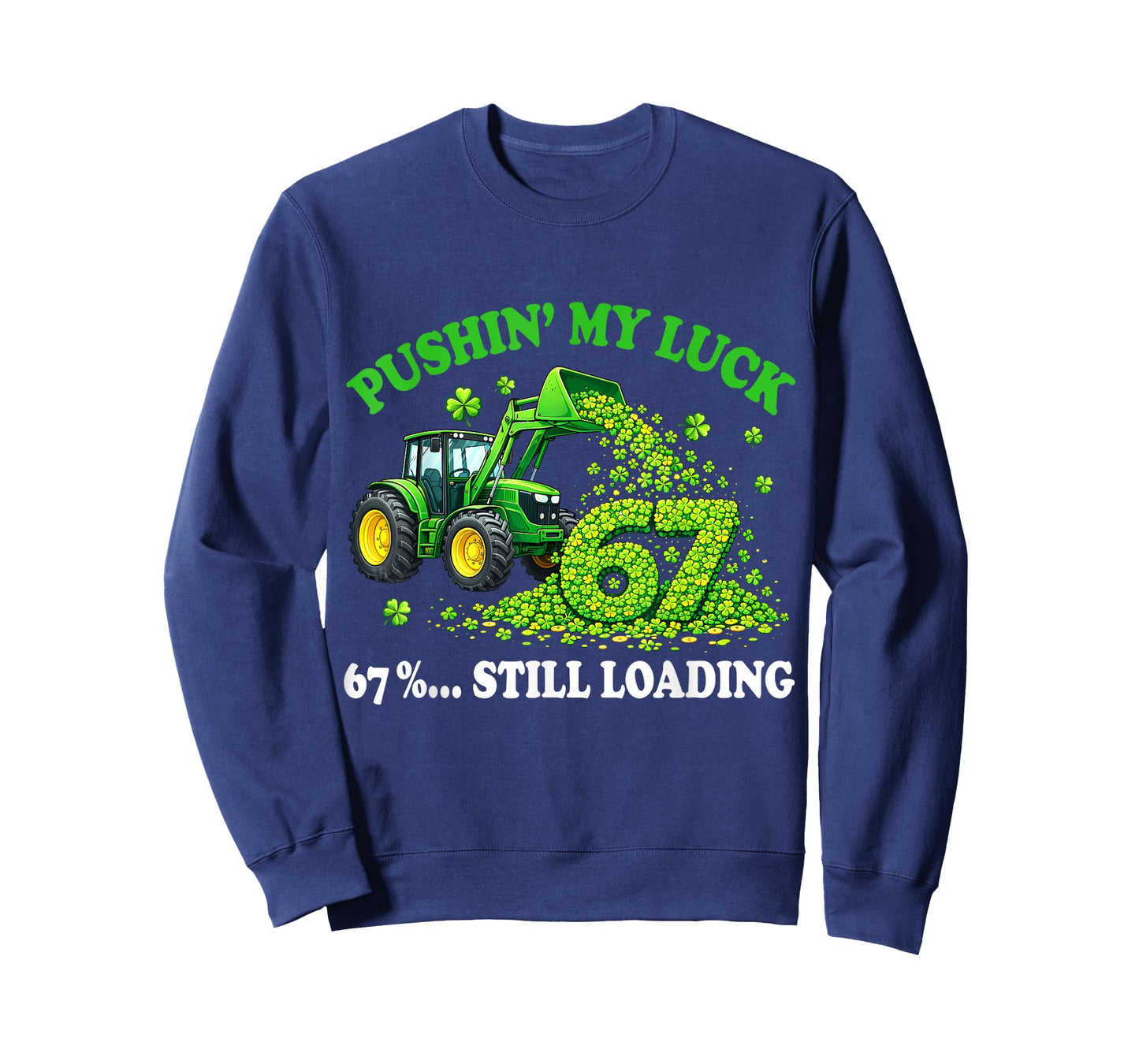 Pushing My Luck Tractor 67 St Patricks Day Boys Toddler Kids T-Shirt