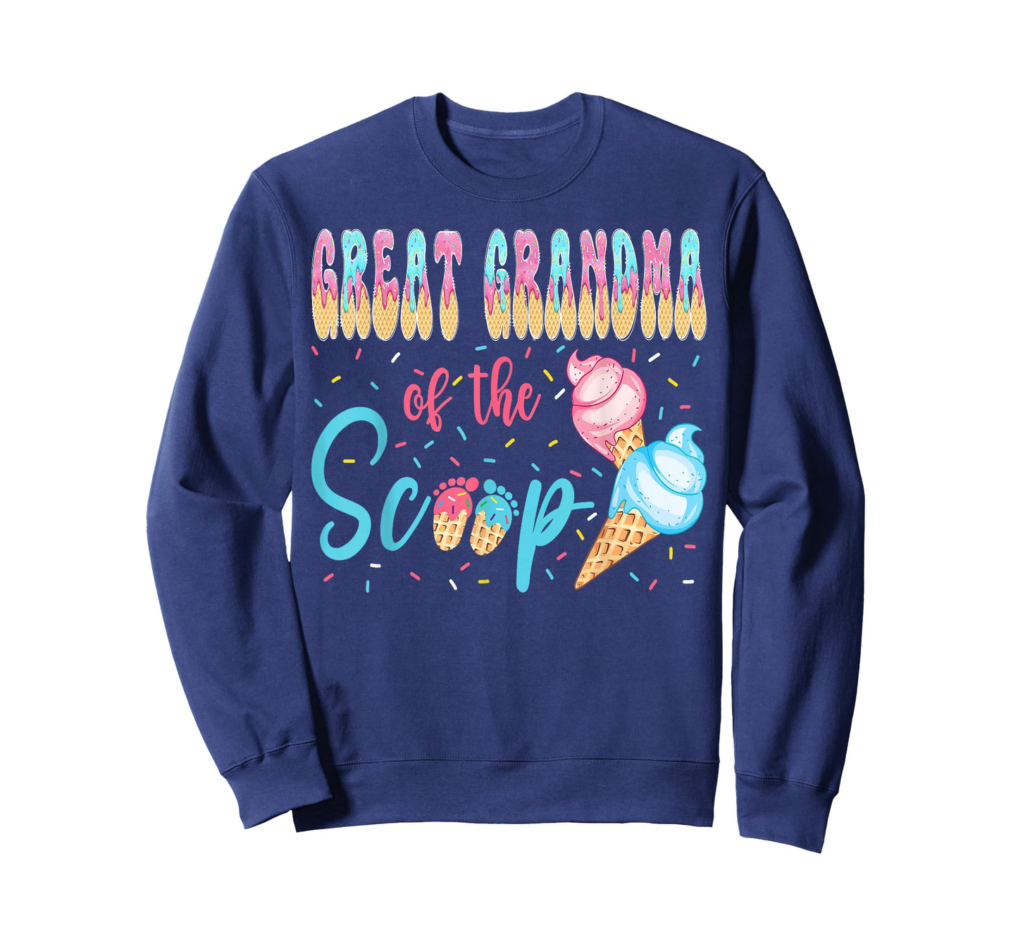 Great Grandma of The Scoop Ice Cream Gender Reveal Party T-Shirt