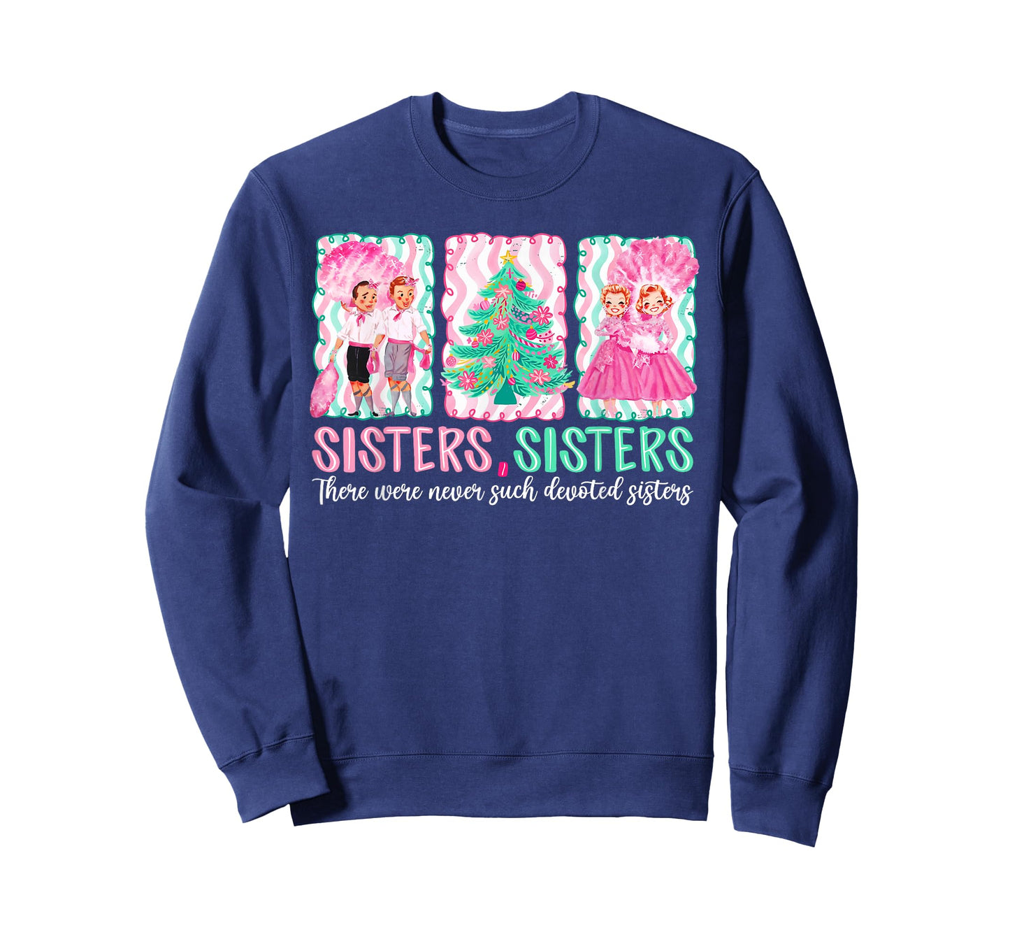 Devoted Sisters Merry Christmas White Xmas Pajamas Holiday T-Shirt