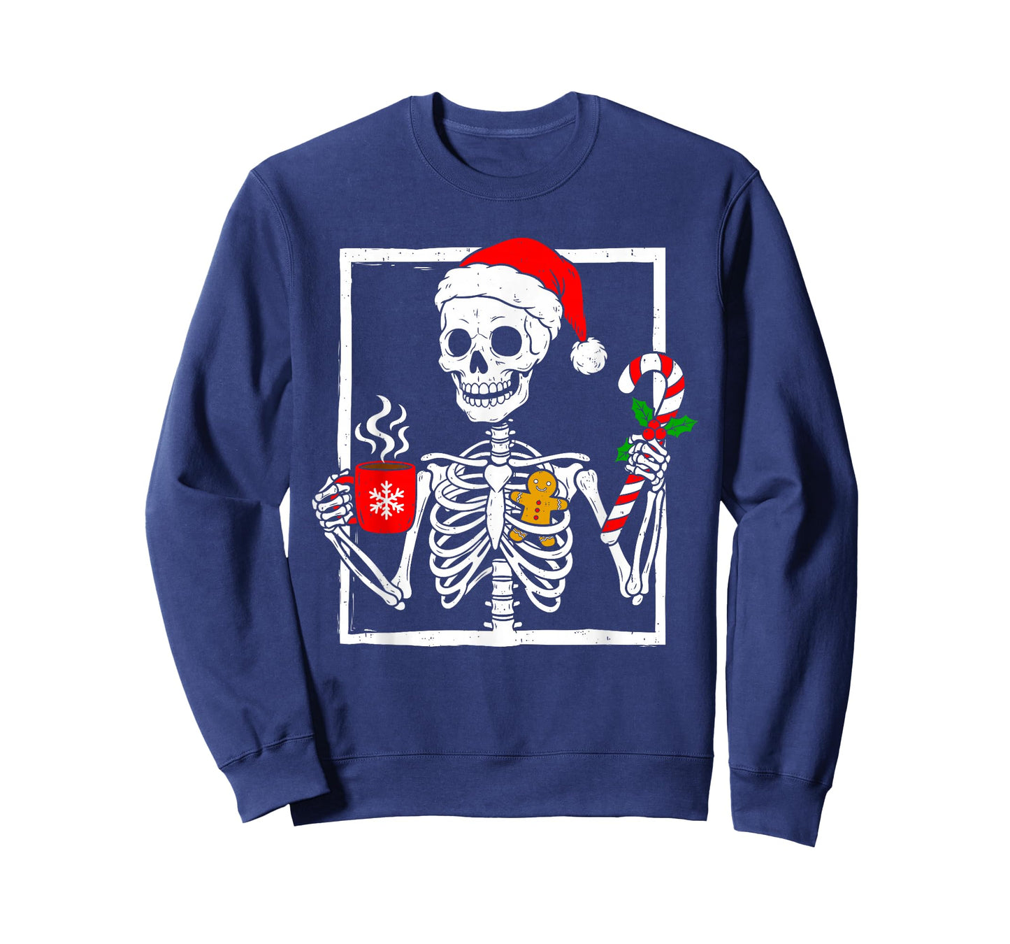 Retro Christmas Skeleton Hot Chocolate Cocoa Xmas Holiday T-Shirt