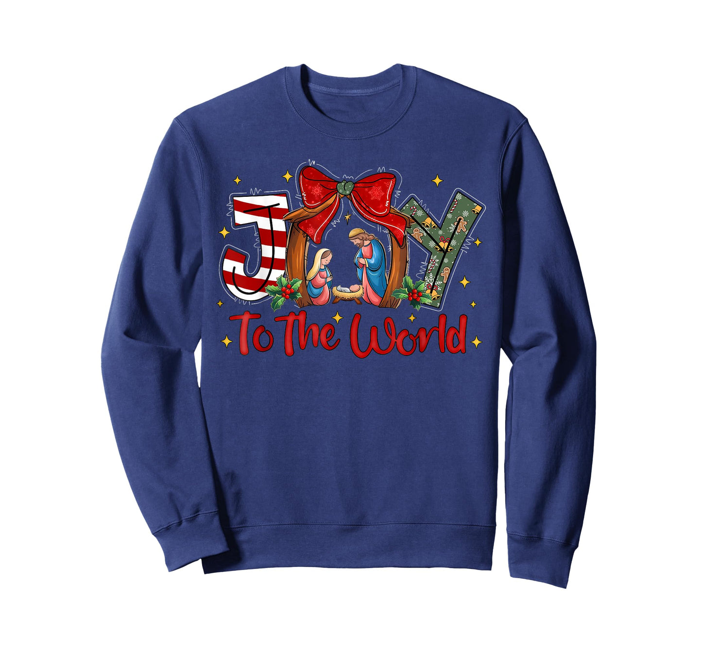 Joy to The World Christmas Christian Nativity Scene T-Shirt