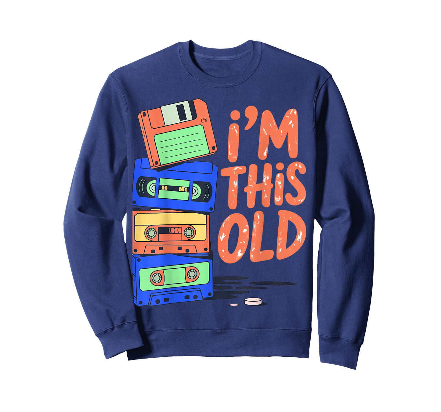 I'm This Old Funny Retro Floppy Cassette Design Vintage Gift T-Shirt