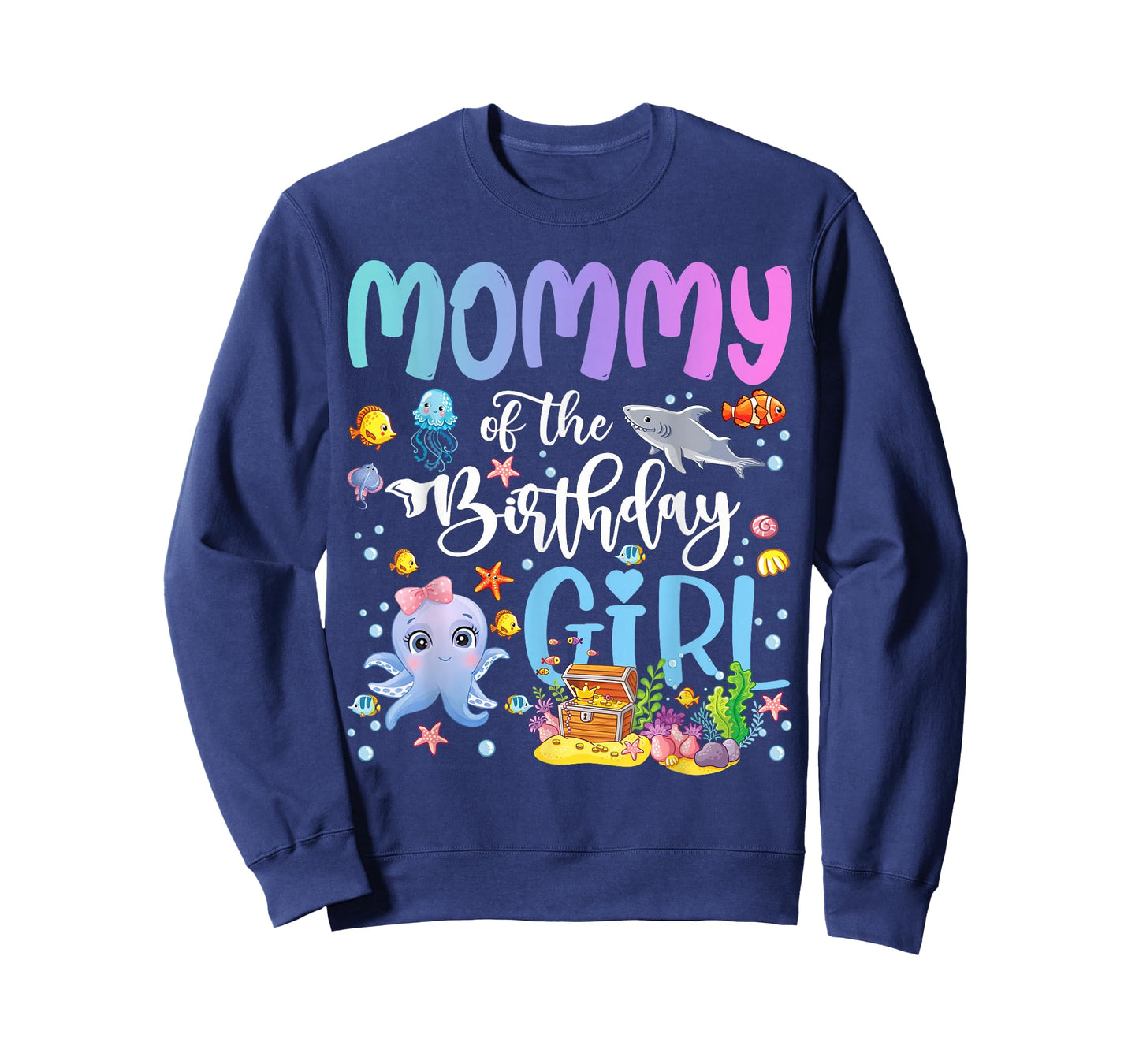 Mommy of The Birthday Girl Sea Fish Ocean Aquarium T-Shirt