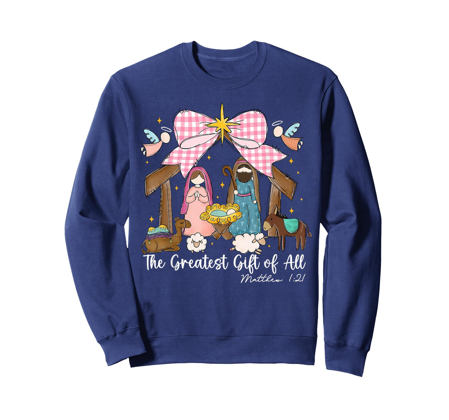 The Greatest Gift of All Nativity Scene Christian Christmas T-Shirt